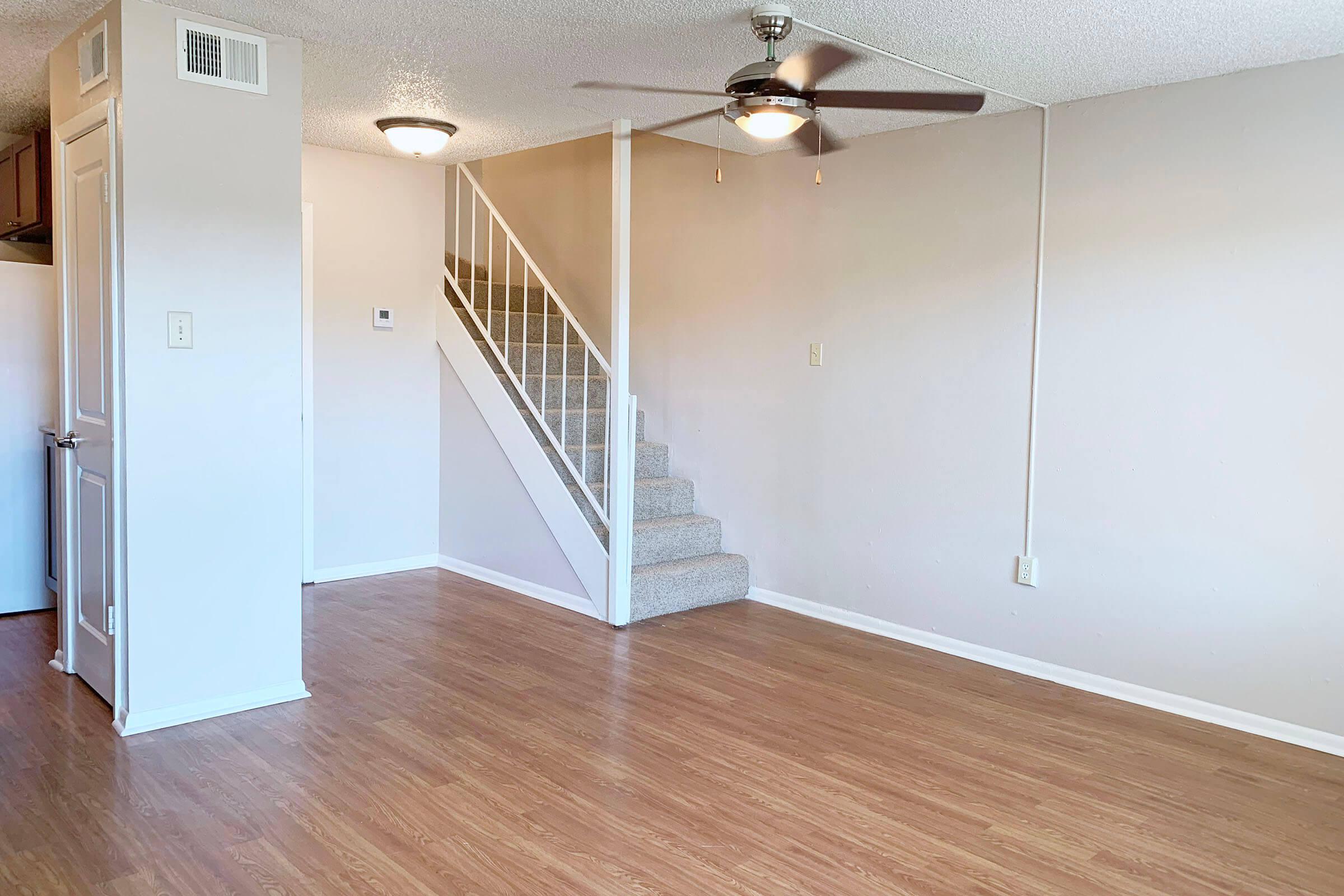 a room with a wooden floor