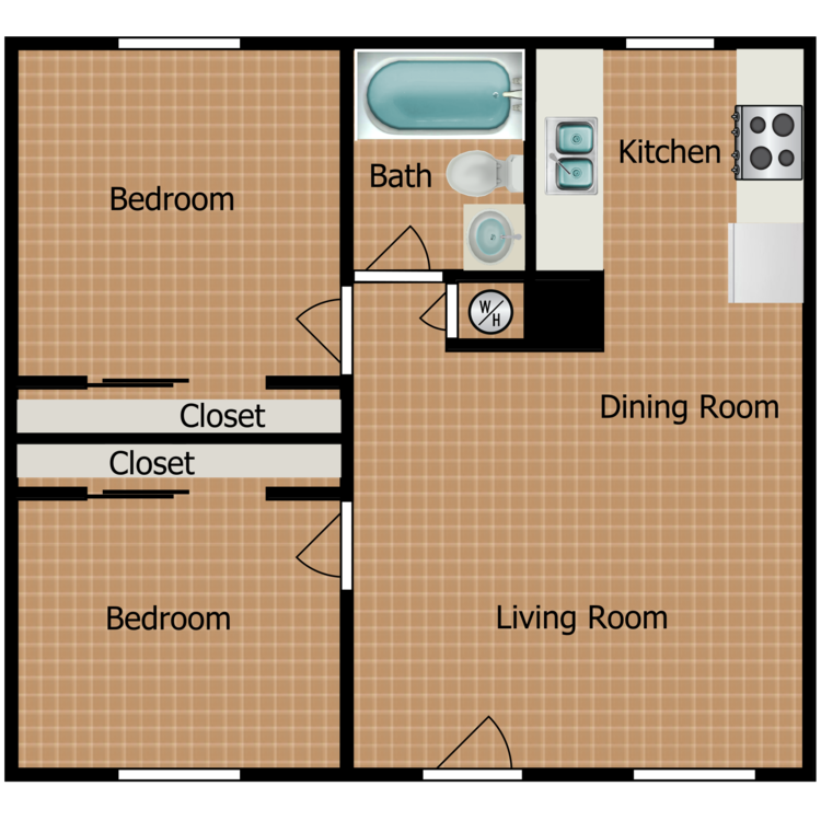 Two Bedroom A floor plan image