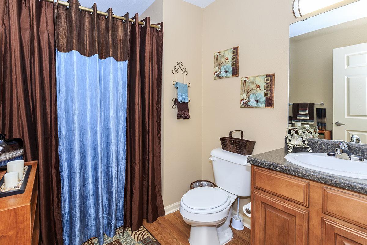 a brown and white shower curtain