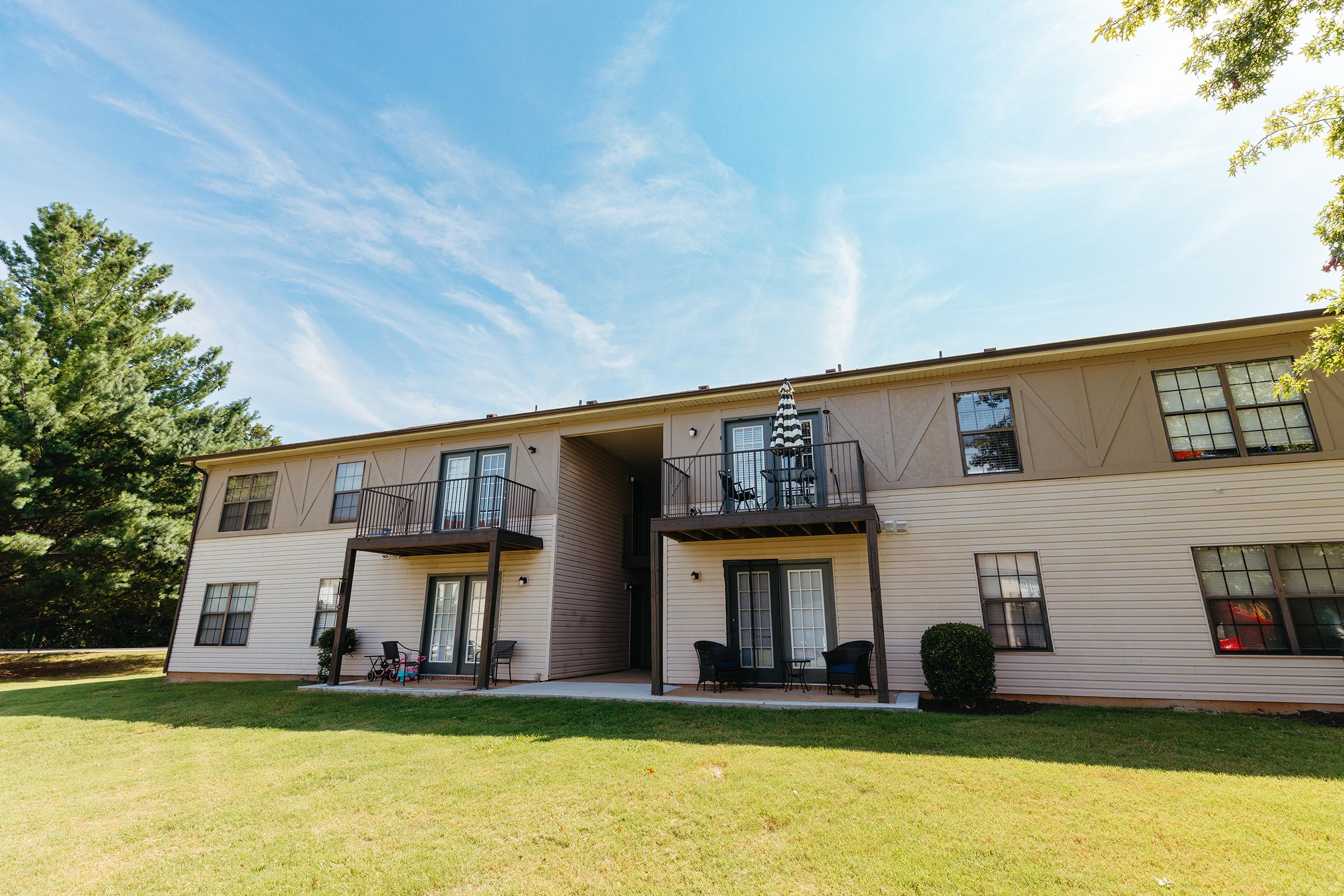 Rear view of apartments at Rutherford Woodlands