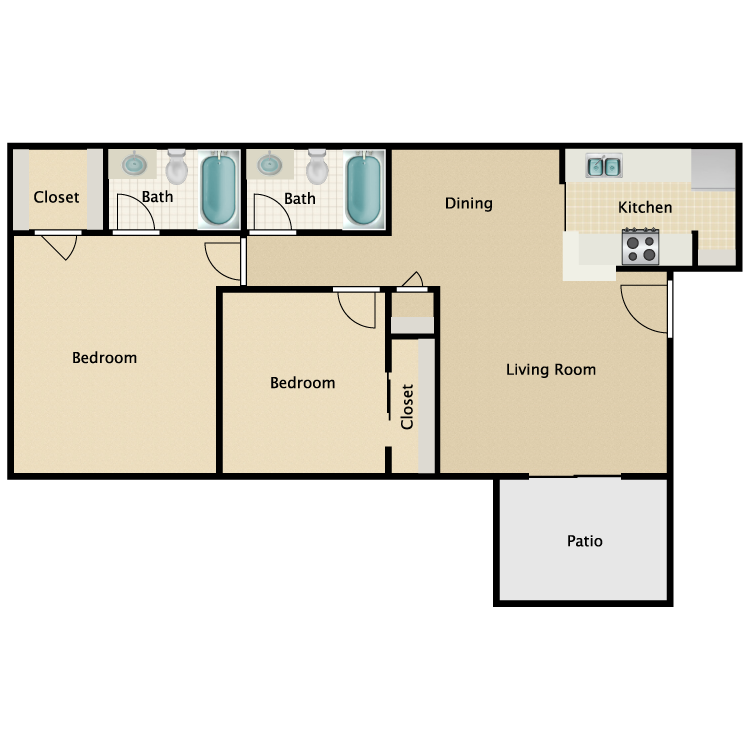 Floor plan image of B2