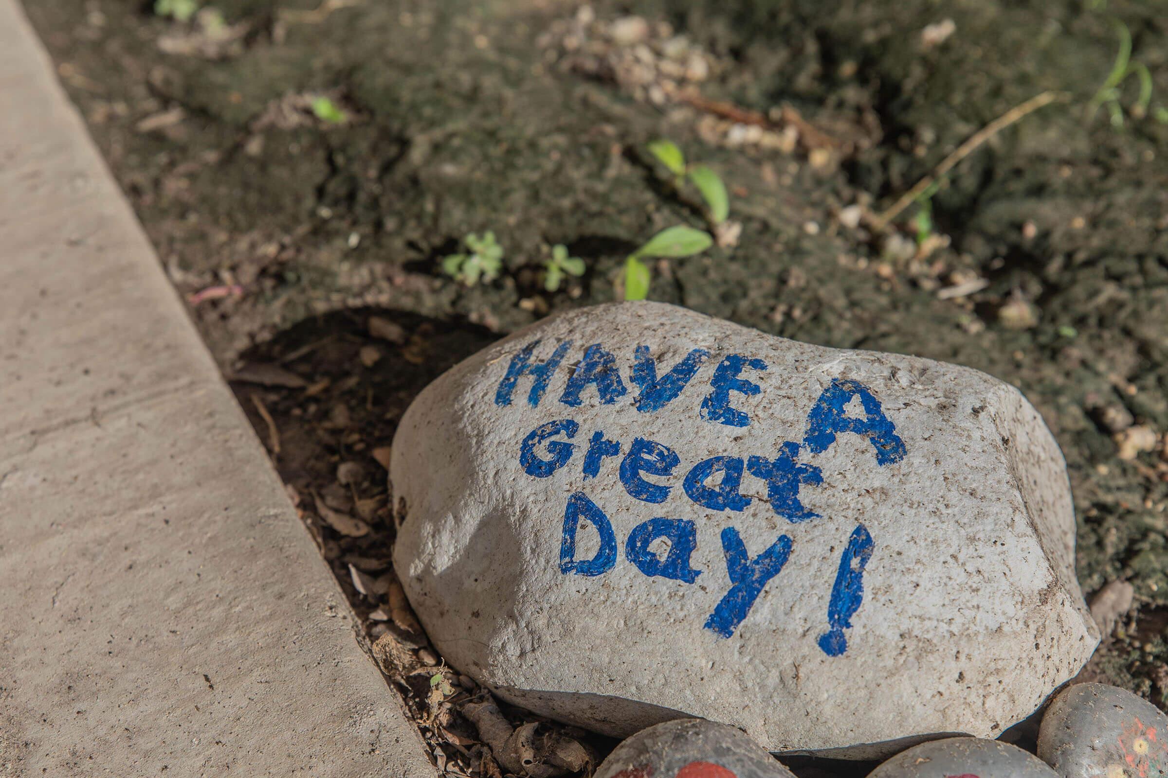 a close up of a rock