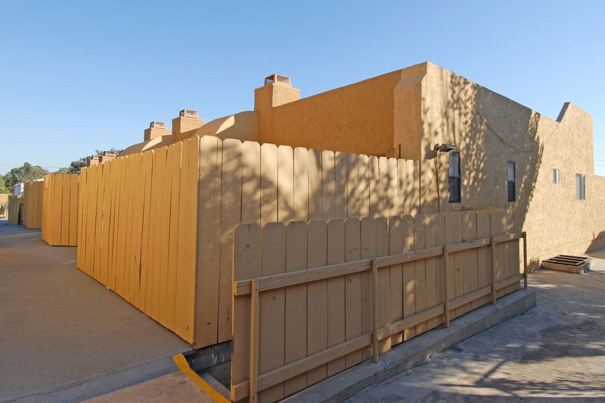 a close up of a brick building