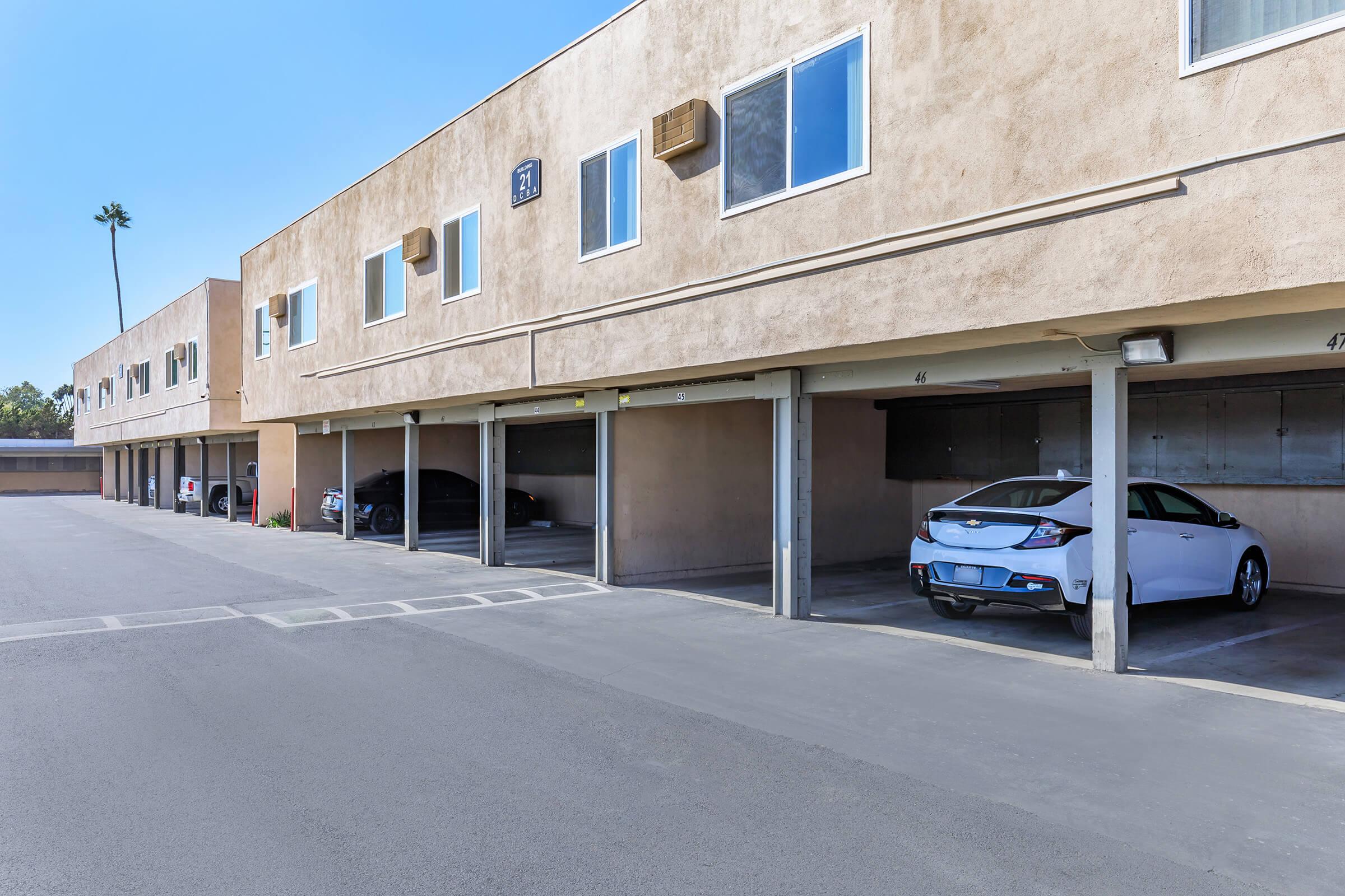 a car parked on the side of a building