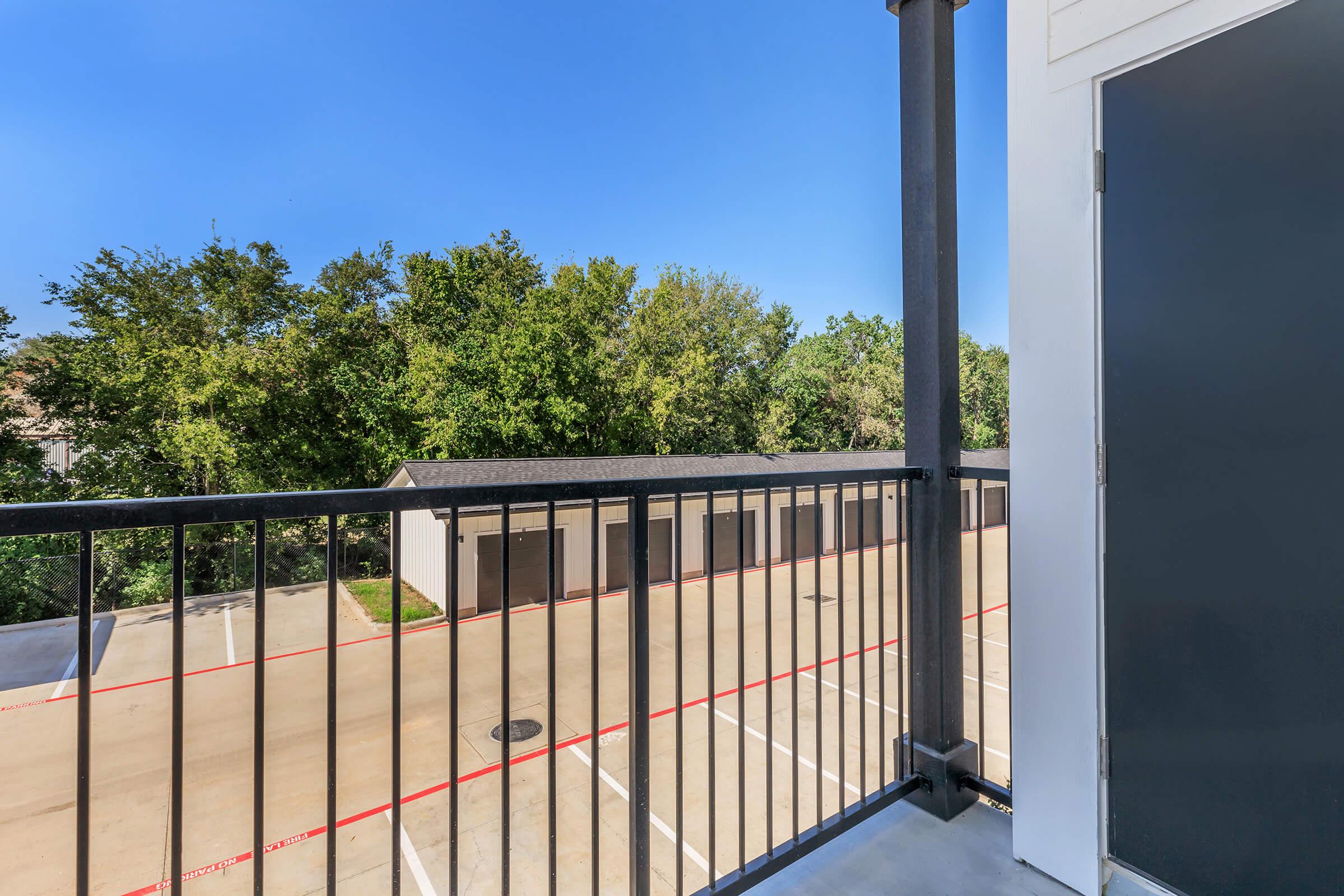 a gate in front of a building