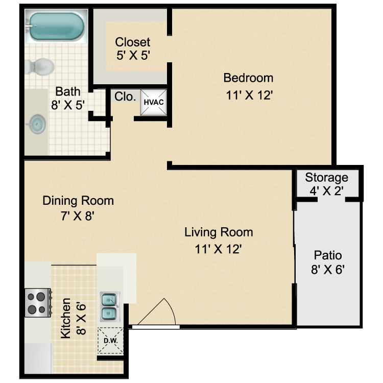 Floor plan image of A