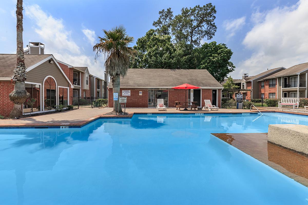 a small house in a pool of water