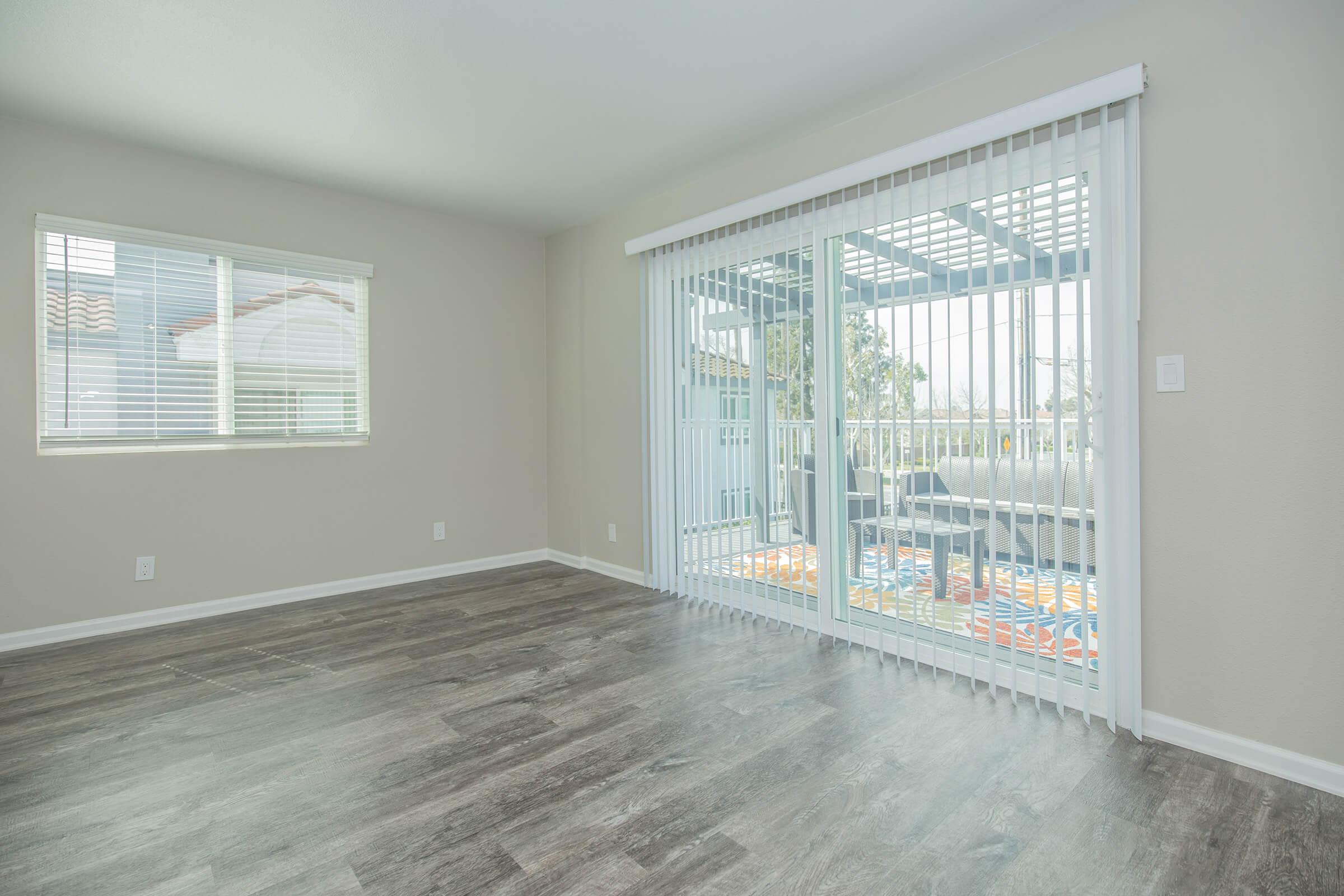 a room with a large window