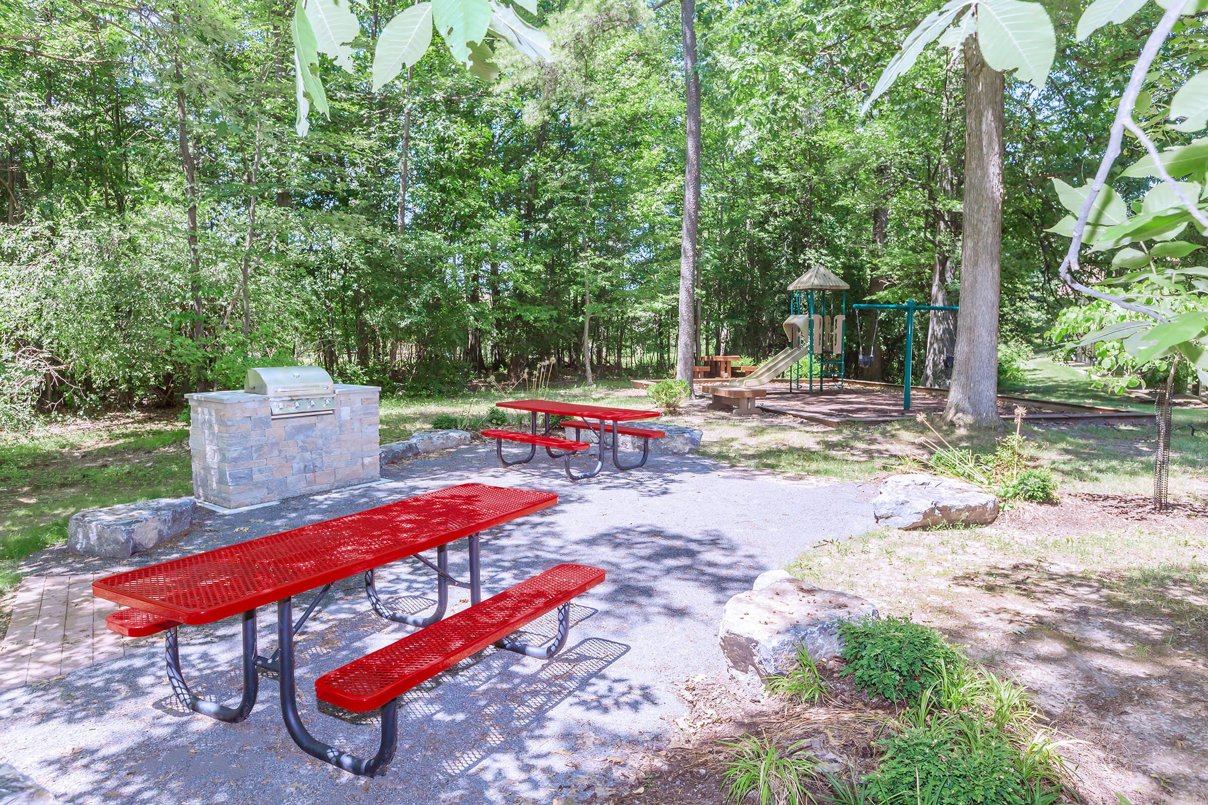 a bench in a park