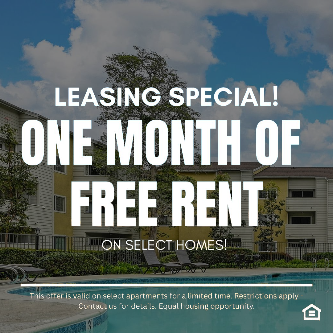 Website Popup Stating MOVE-IN SPECIAL  Move in before April 30, 2026, and receive up to one month of free rent on select apartment homes! Restrictions apply - Contact us for more information! Equal Housing Opportunity. This offer is valid on select apartments for a limited time. Restrictions apply - contact us for details. Equal housing opportunity.