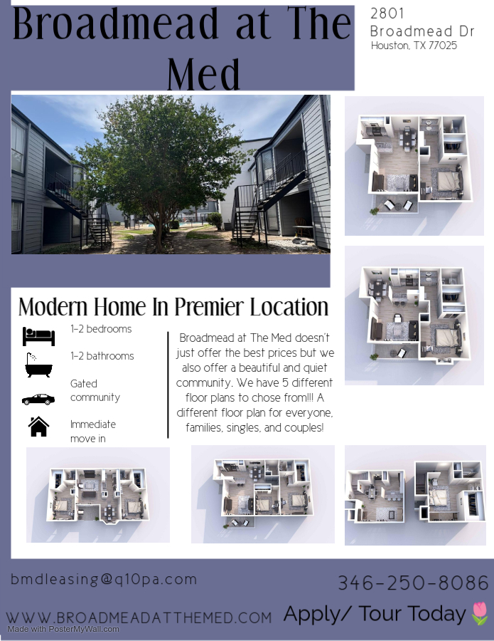 Flyer of all 5 floor plans