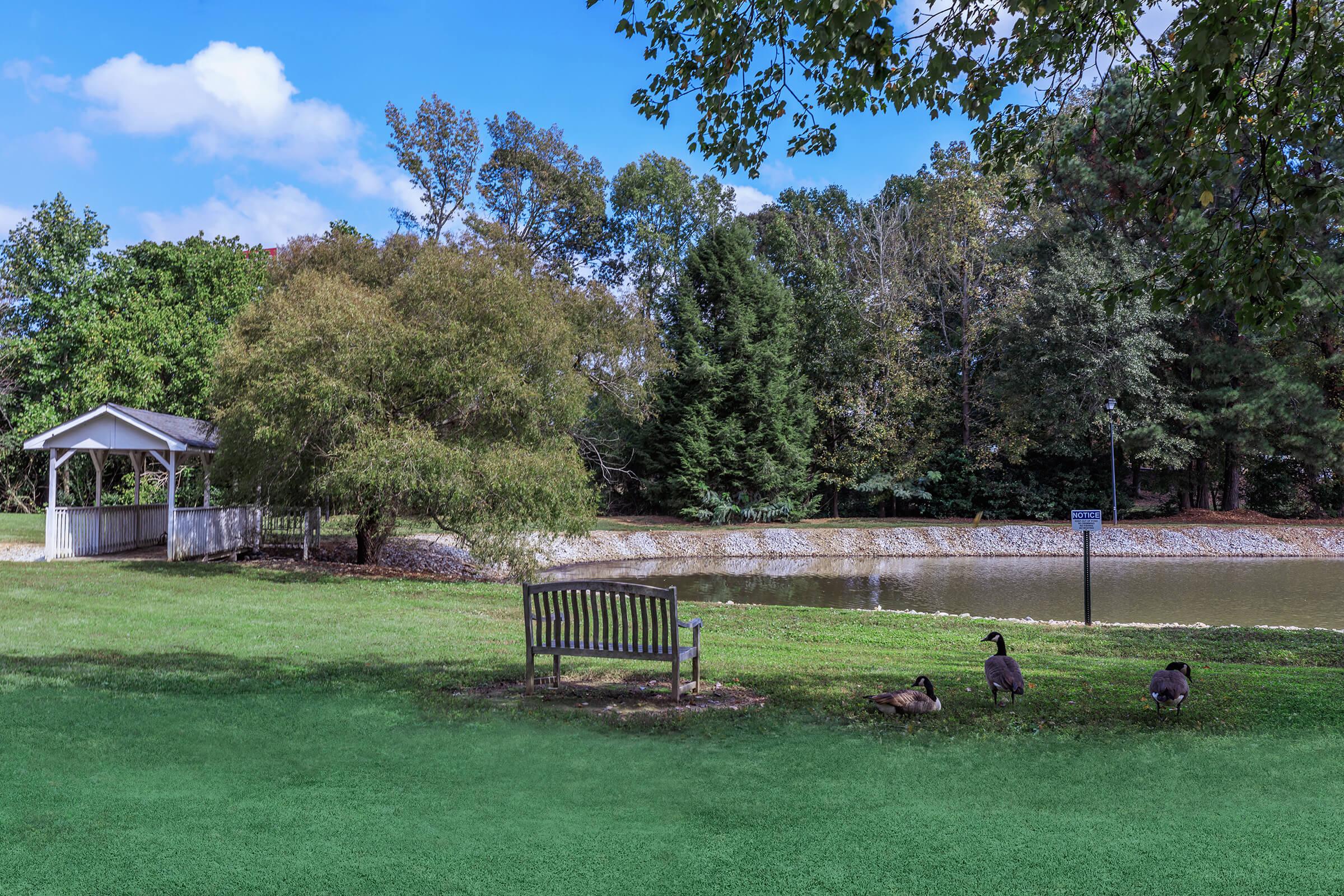 a bench in a park