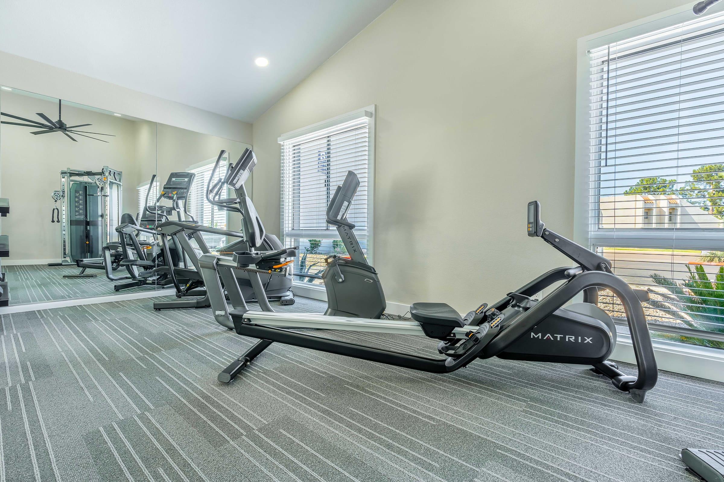 a room filled with furniture and a motorcycle