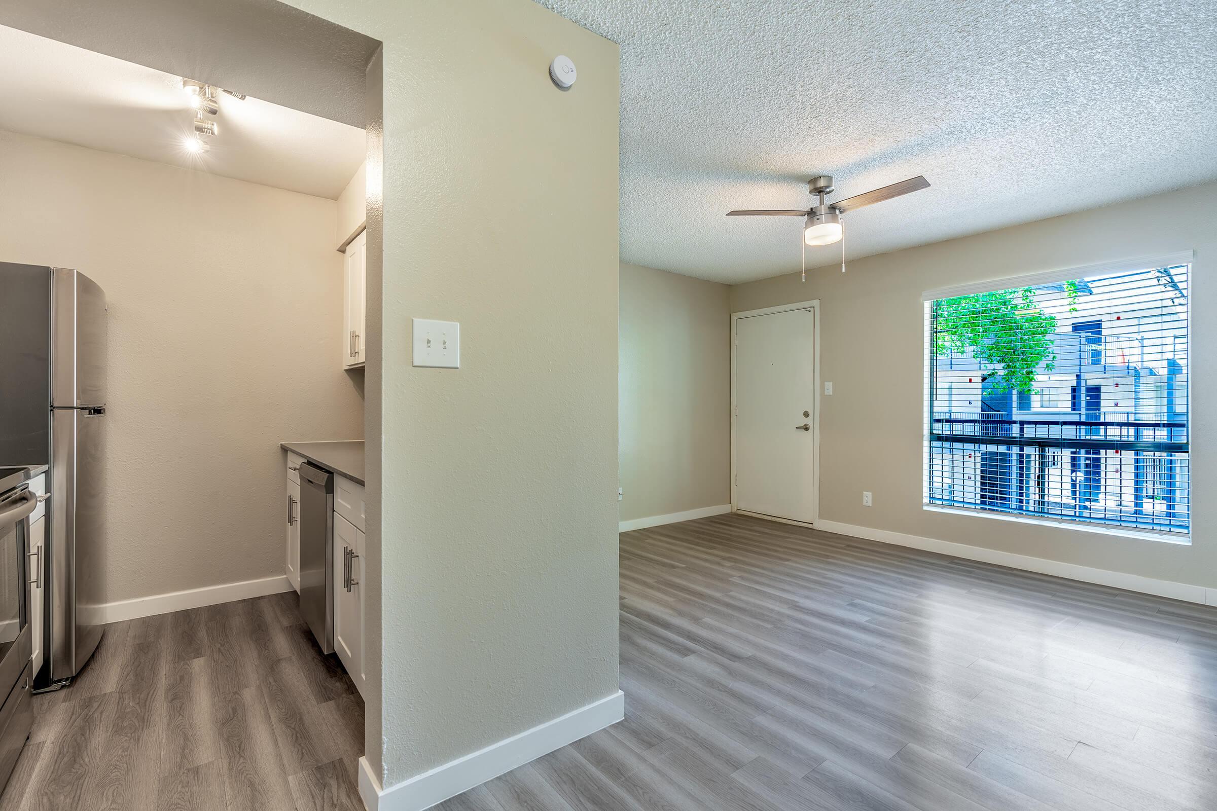 View of a 1 bedroom apartment from the dining room