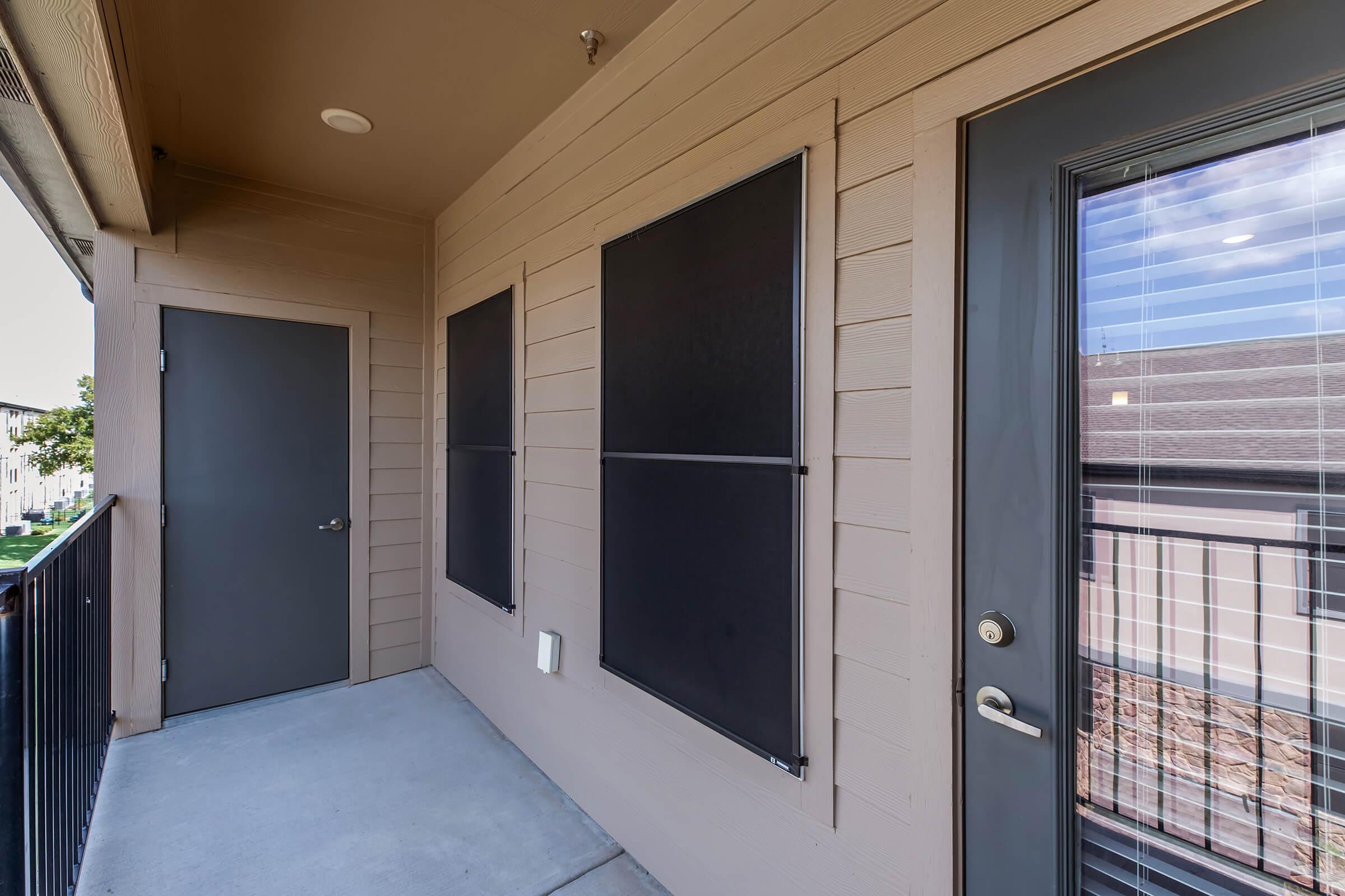 a double door in a room