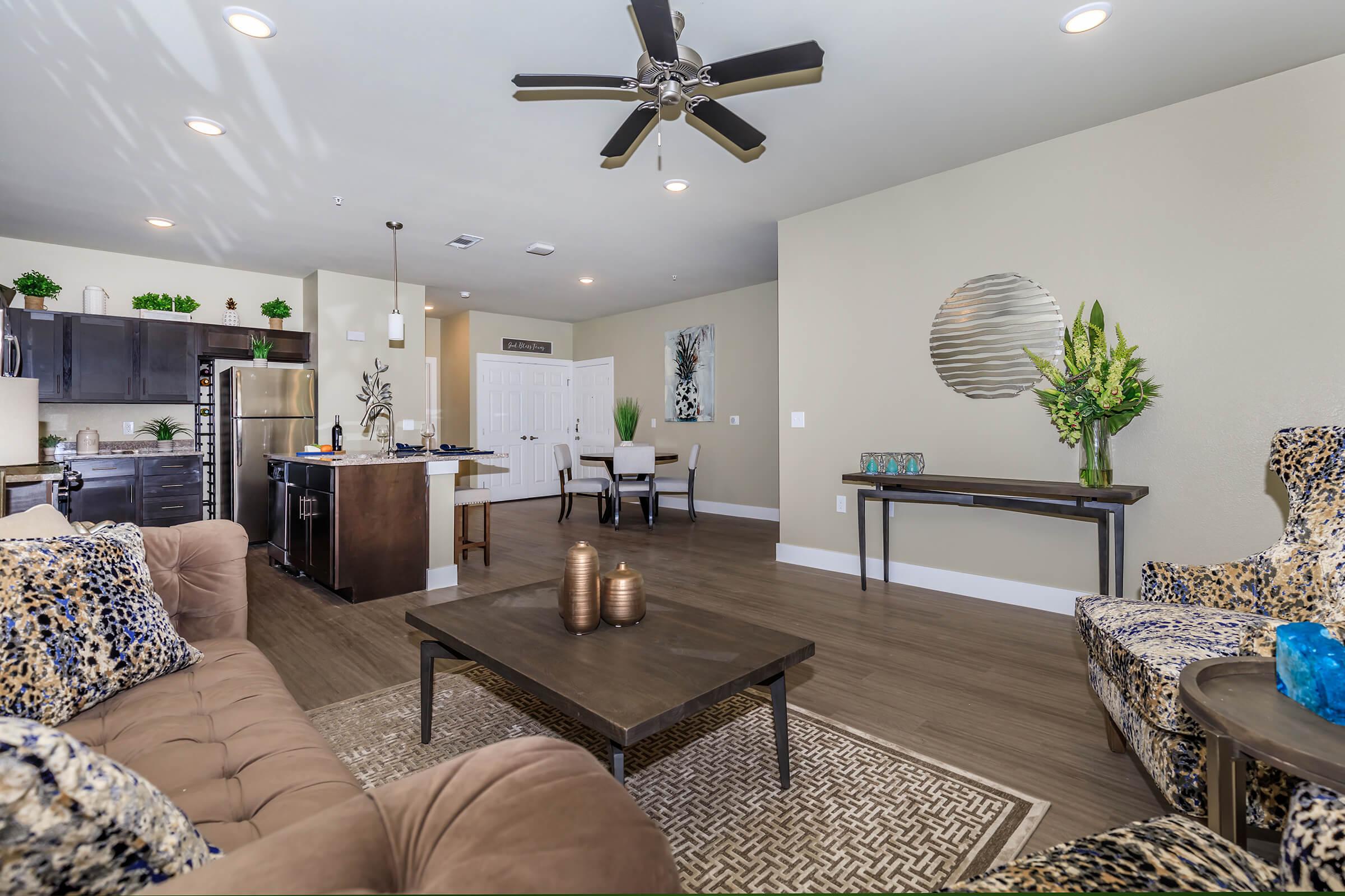 a living room filled with lots of furniture