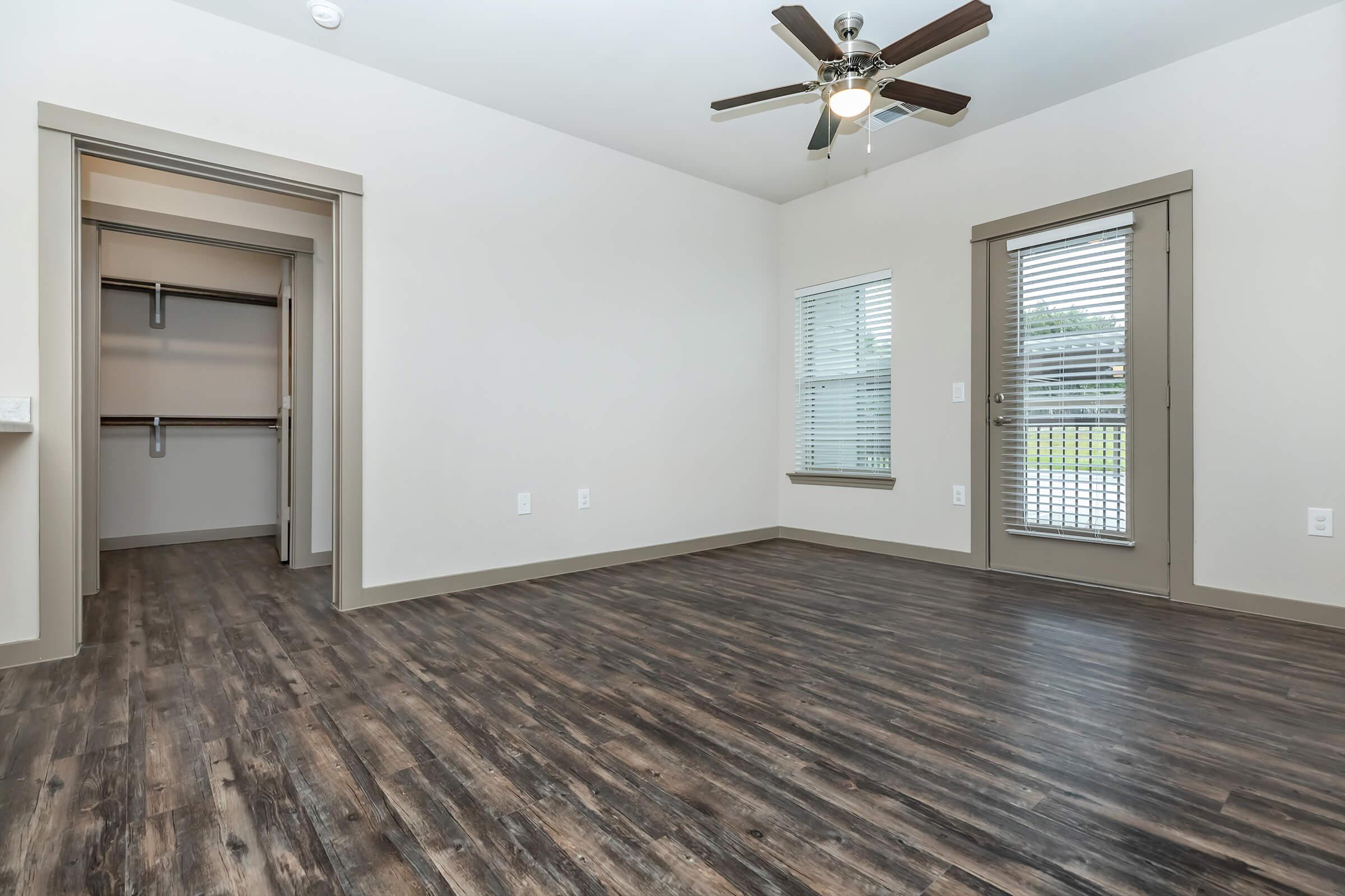 a room with a wooden floor