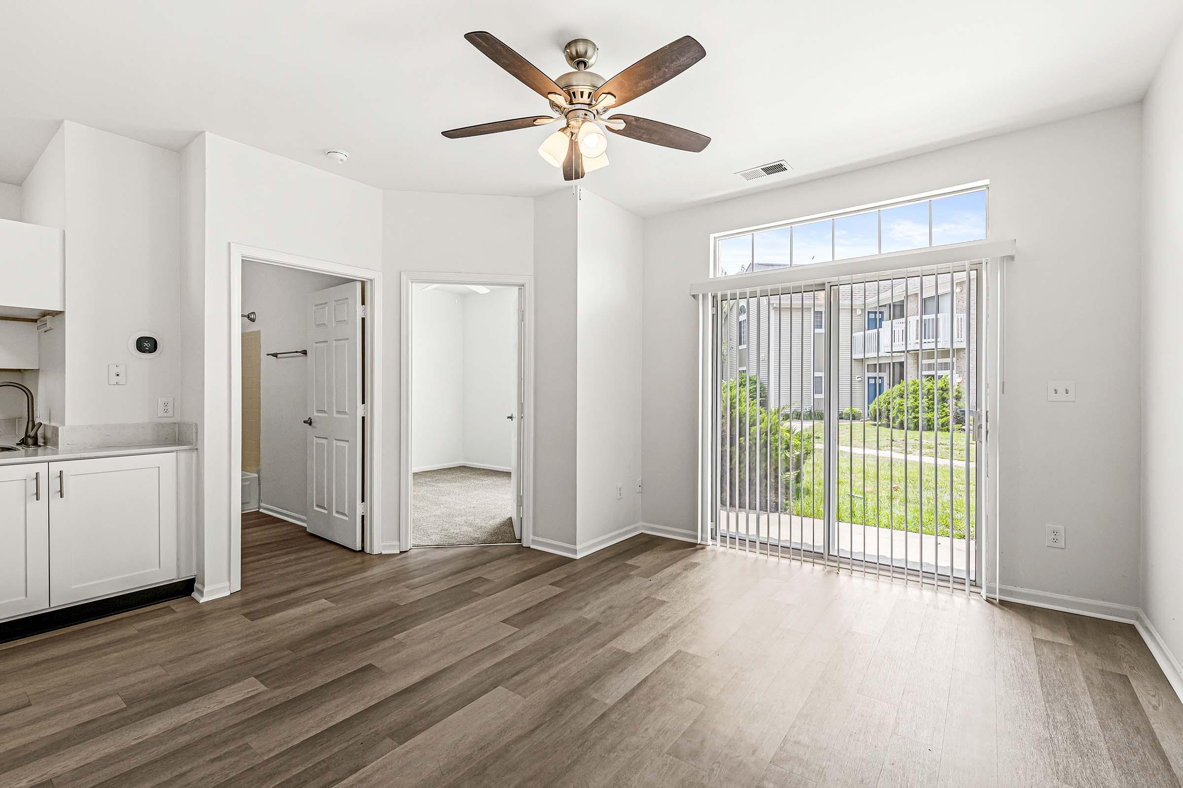 a room with a wooden floor