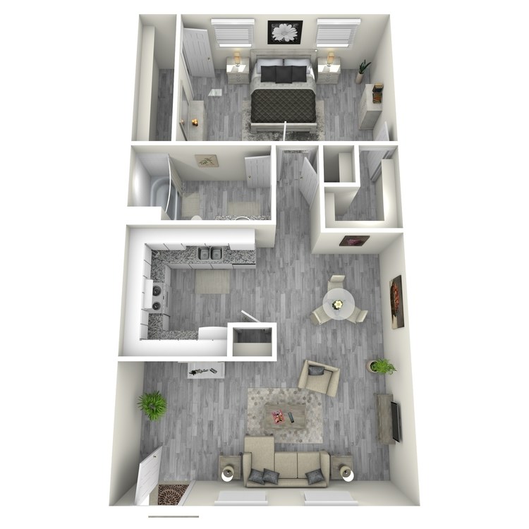 Floor plan image of 1 Bed 1 Bath B