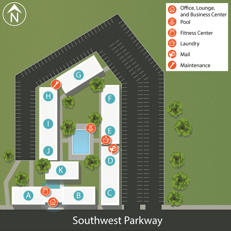 If you have a question regarding the relative location of an apartment home, please give us a call.