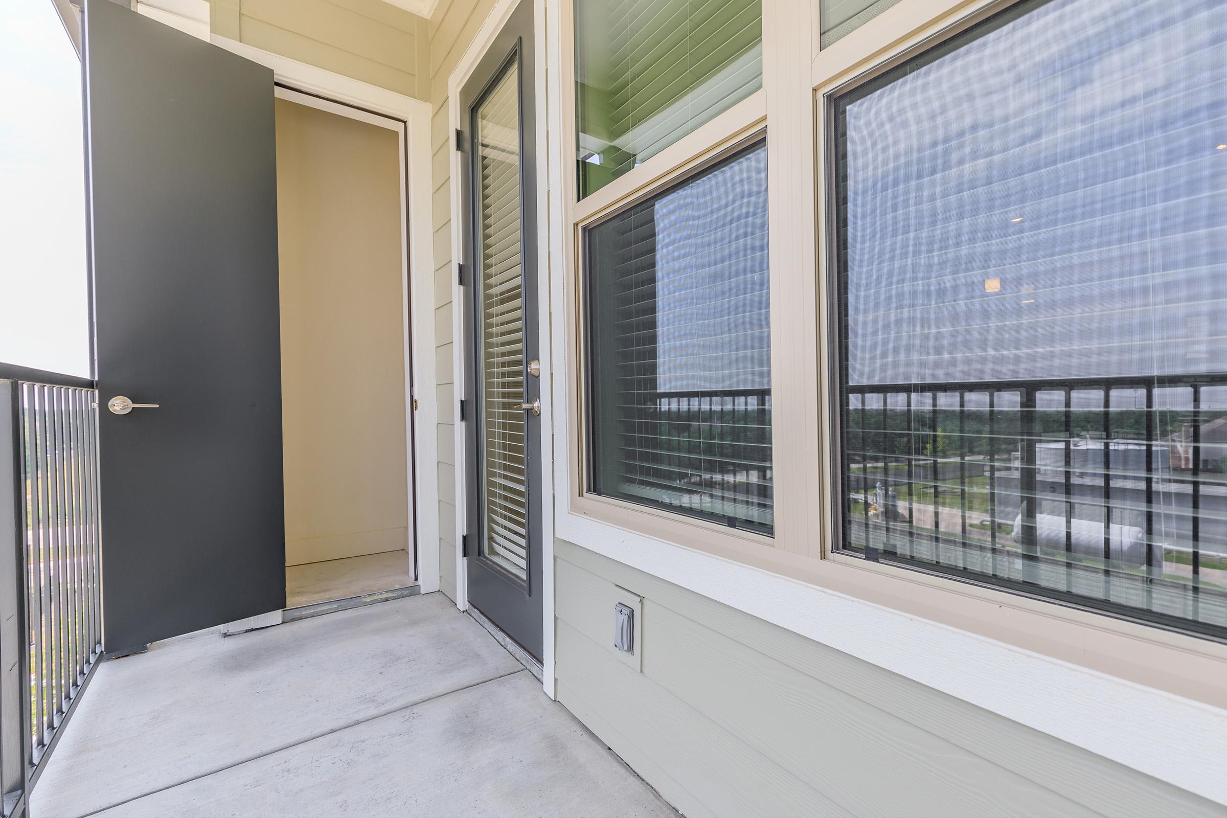 a double door in a room