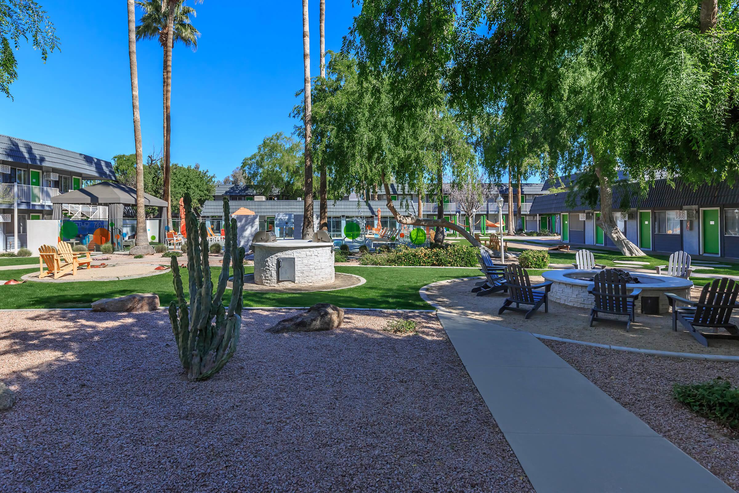 Enjoy the beautiful landscaping at Studio 710.