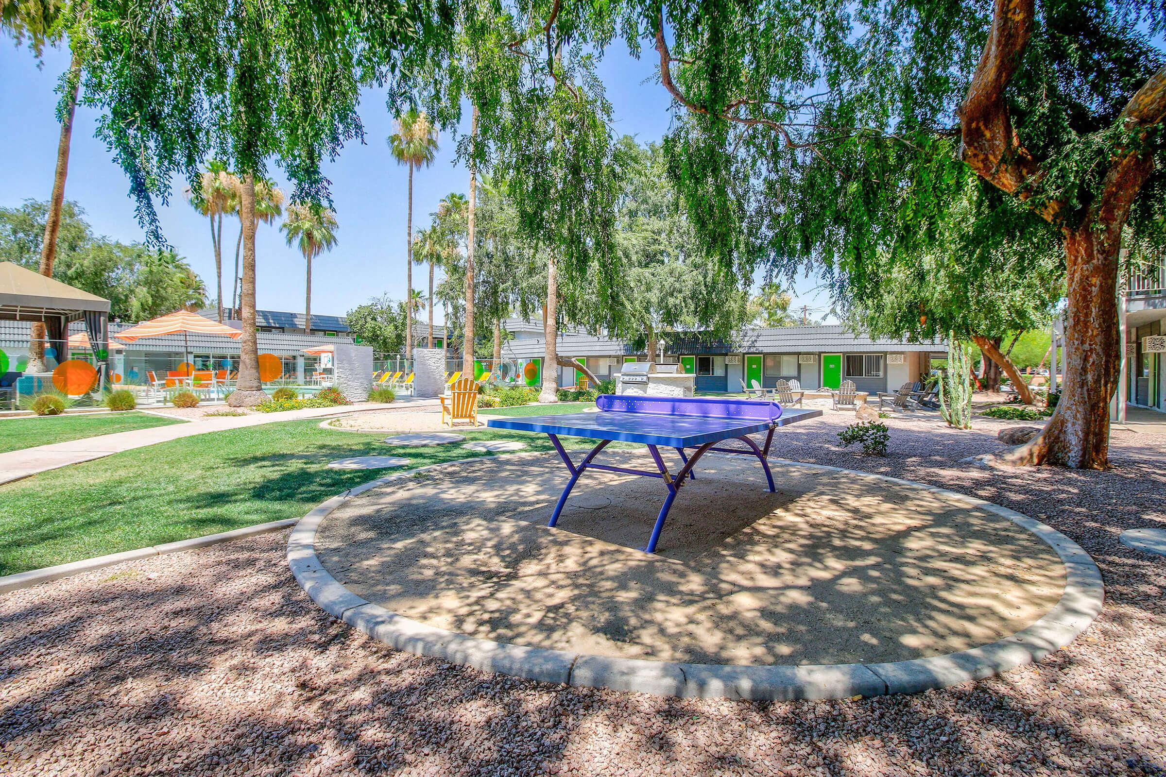Practice your game at Studio 710s ping pong table.