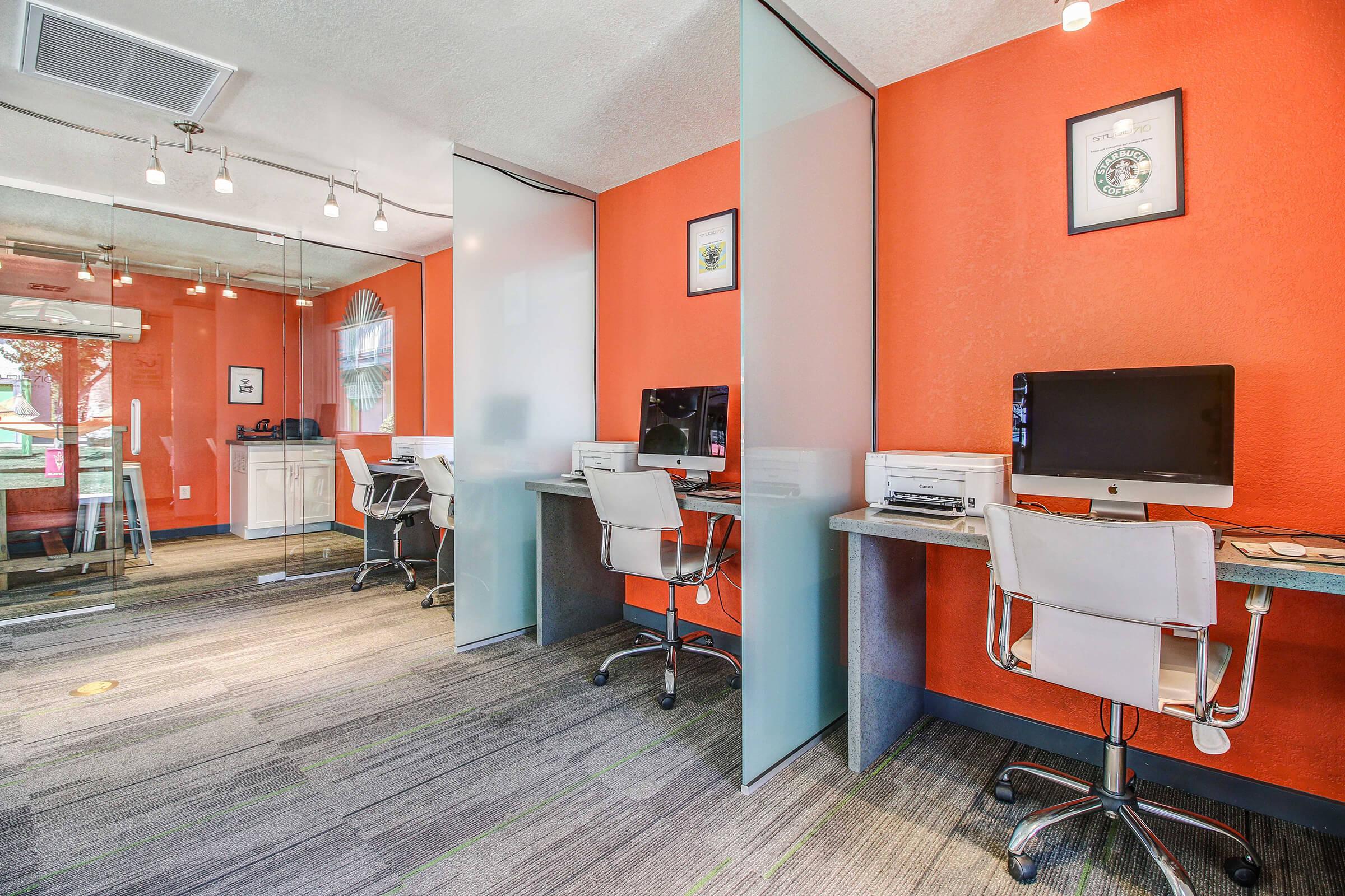 This is the business center at Studio 710.