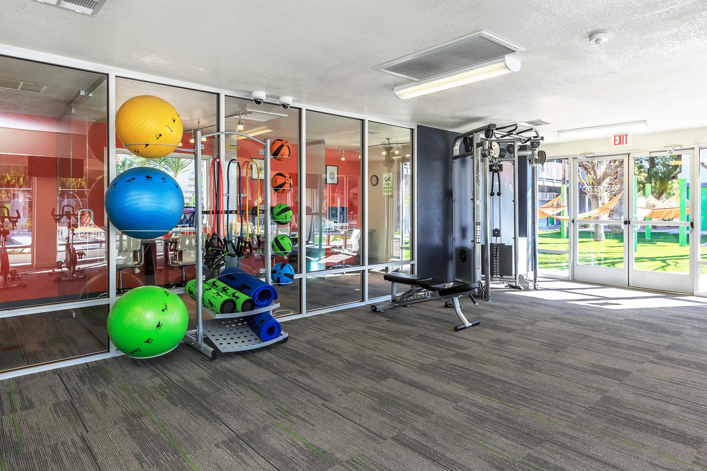 Use the weights in Studio 710s fitness center.