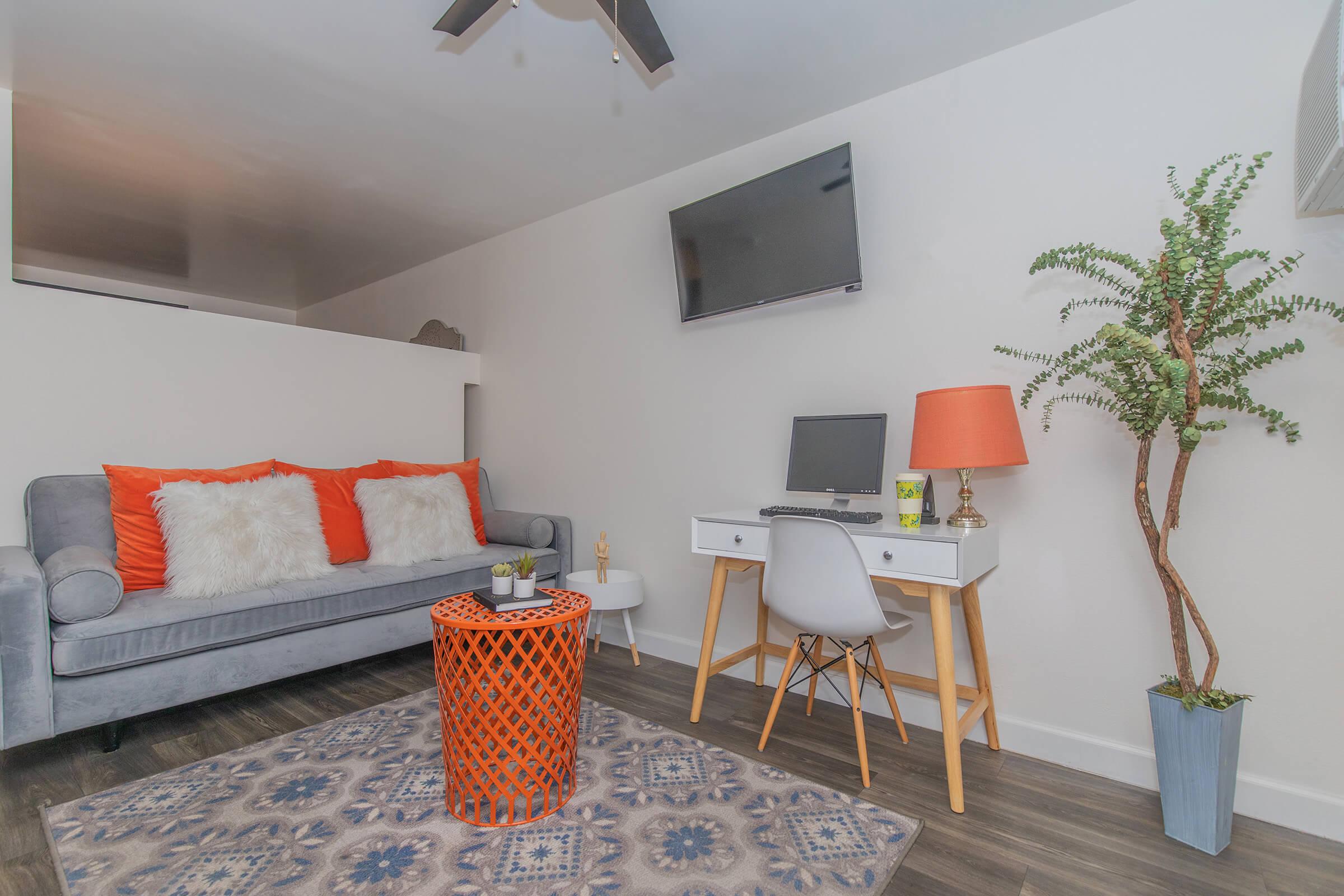 The living space in the Lautner homes at Studio 710.