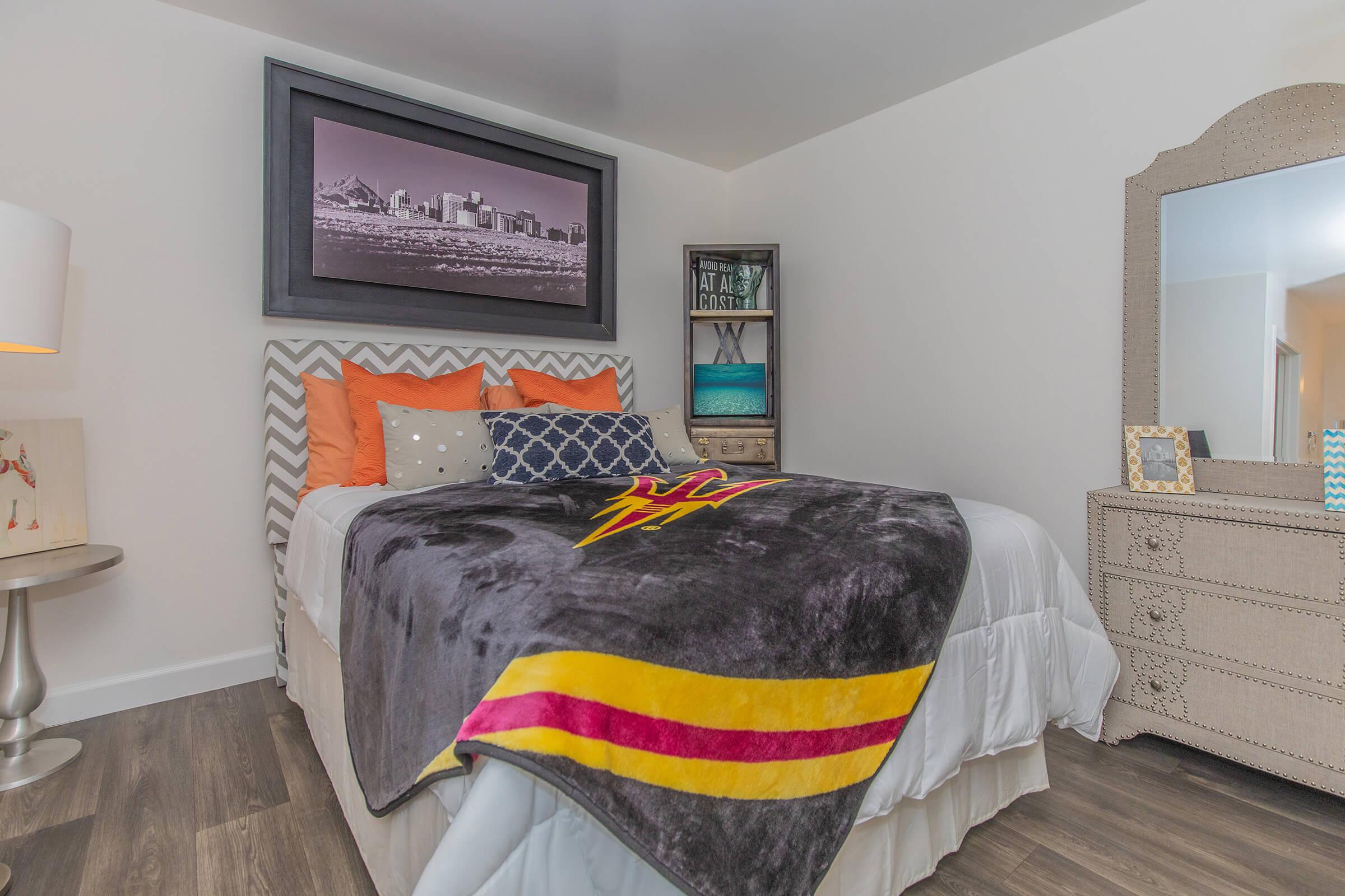 This is the sleeping area in a Studio 710 Lautner layout.