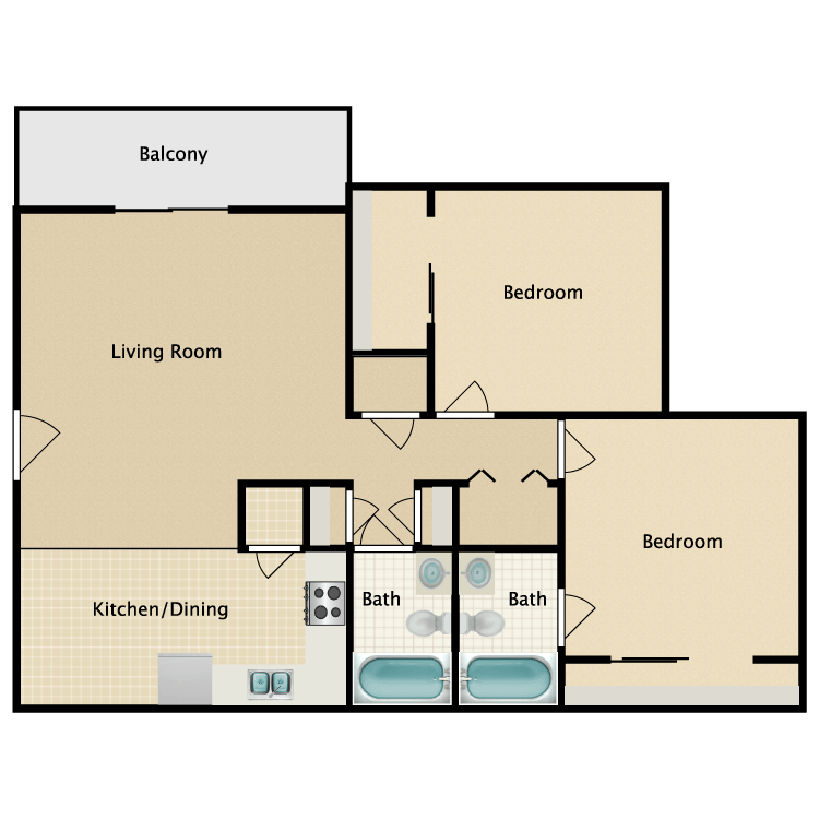 Floor plan image of Bradford Deluxe