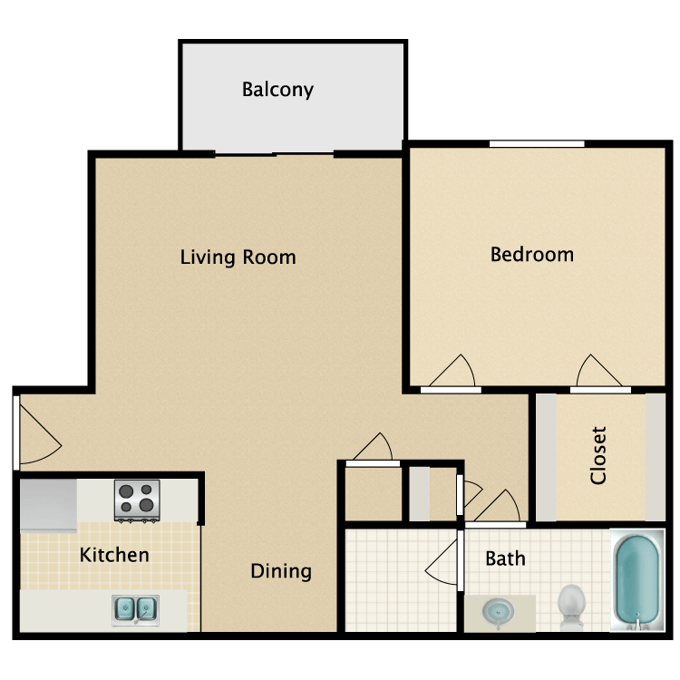 Floor plan image of Willow Deluxe