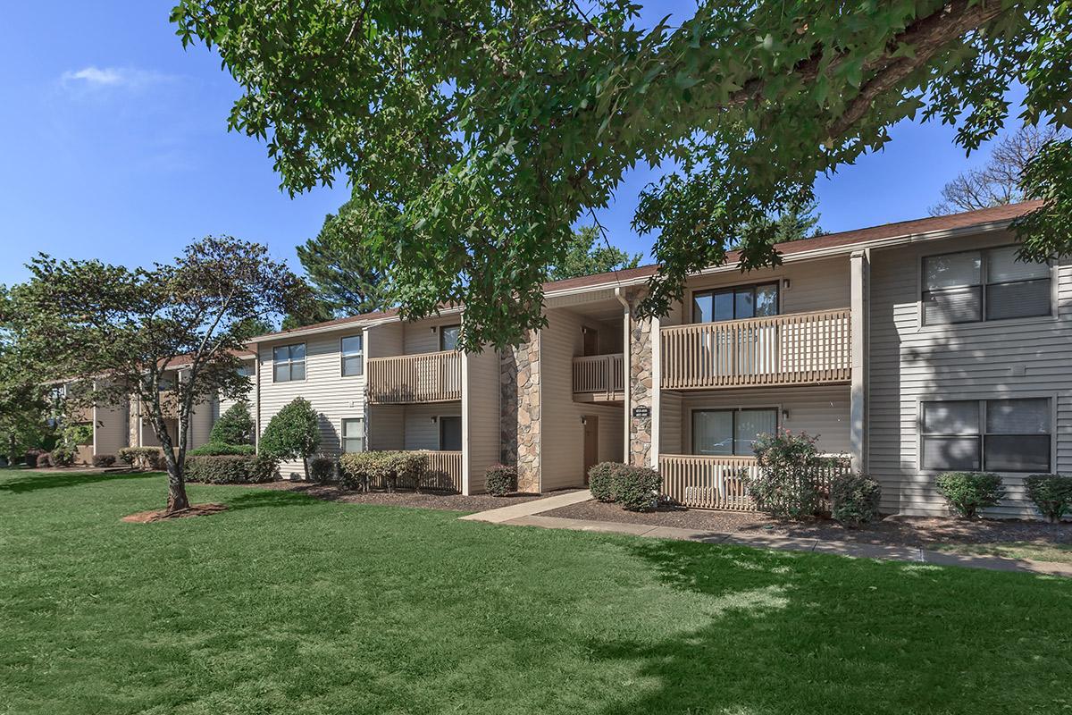 Expansive Grass Outside a Two Story Building at Laurel Ridge Apartments