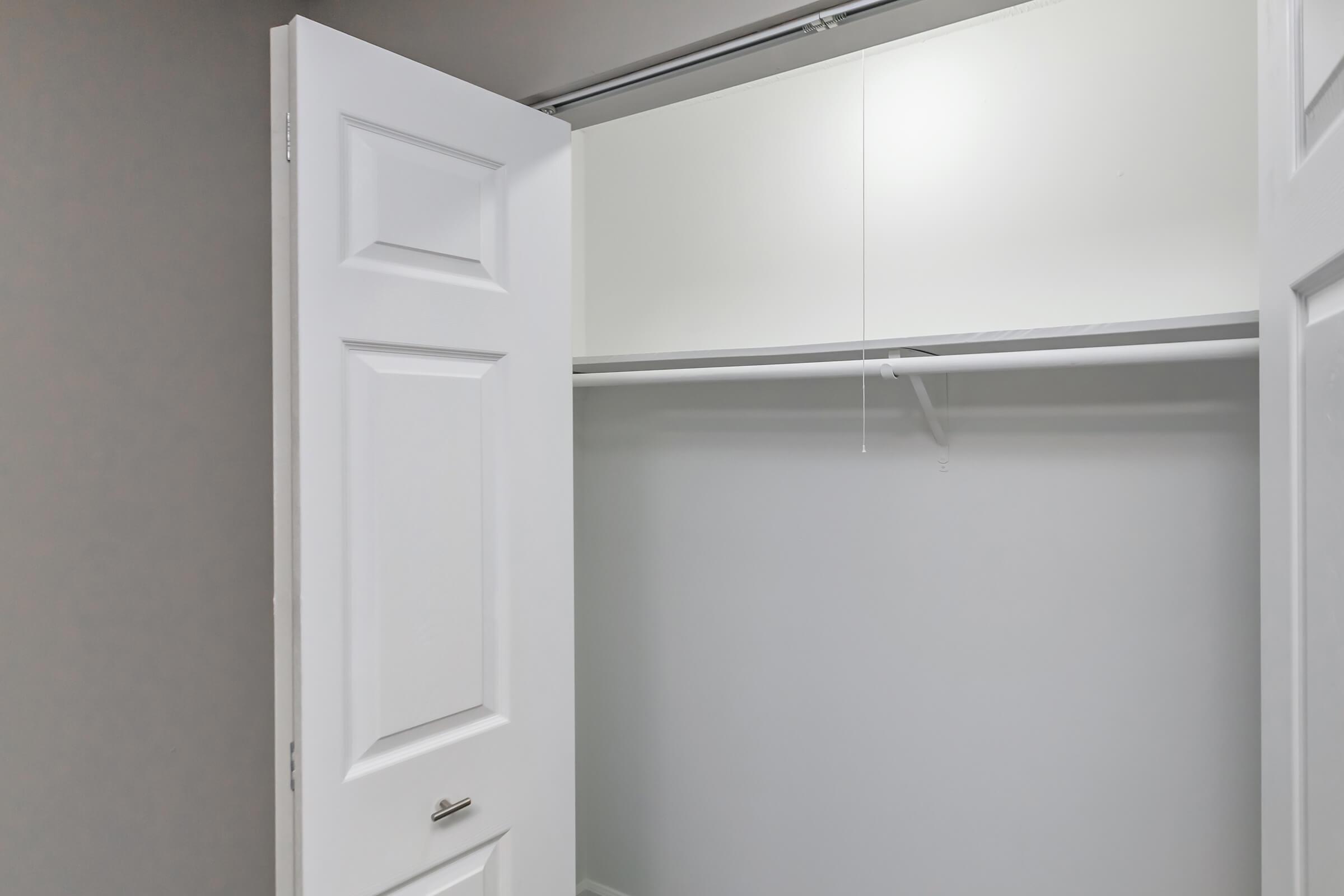 Closet Space with Light in The Magnolia at Laurel Ridge Apartments in Chattanooga, Tennessee