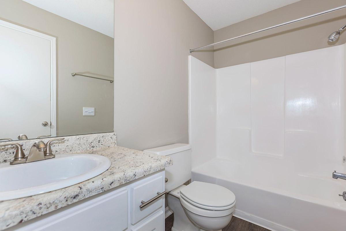 One Modern Bathroom in The Willow at Laurel Ridge Apartments in Chattanooga, TN