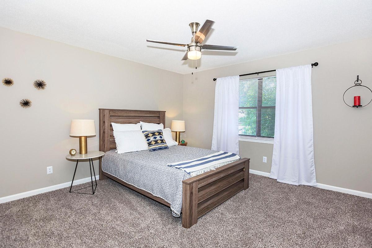 A Nicely Decorated Bedroom Here at The Magnolia at Laurel Ridge Apartments in Chattanooga, Tennessee
