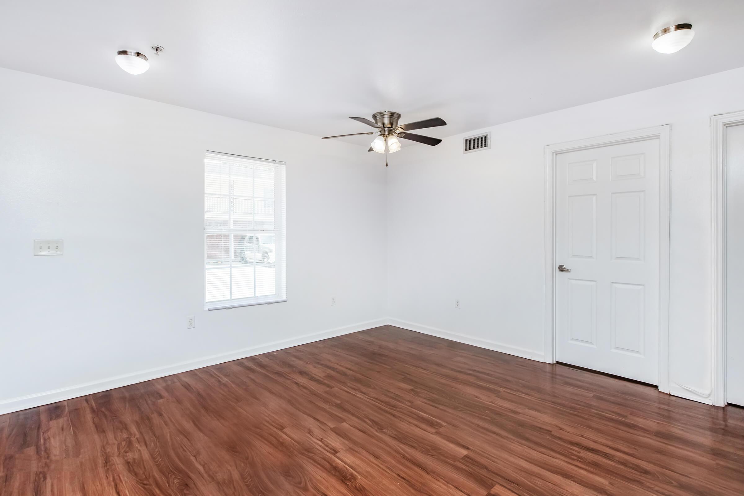 a room with a wood floor