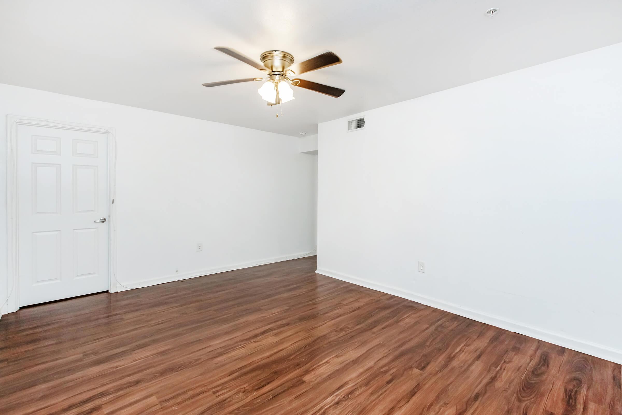 a room with a wood floor