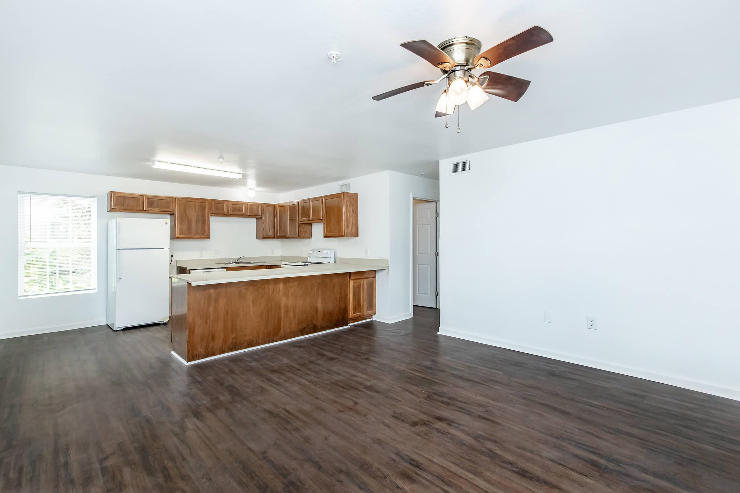 a room with a wood floor