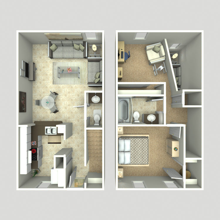 Floor plan image of 1B