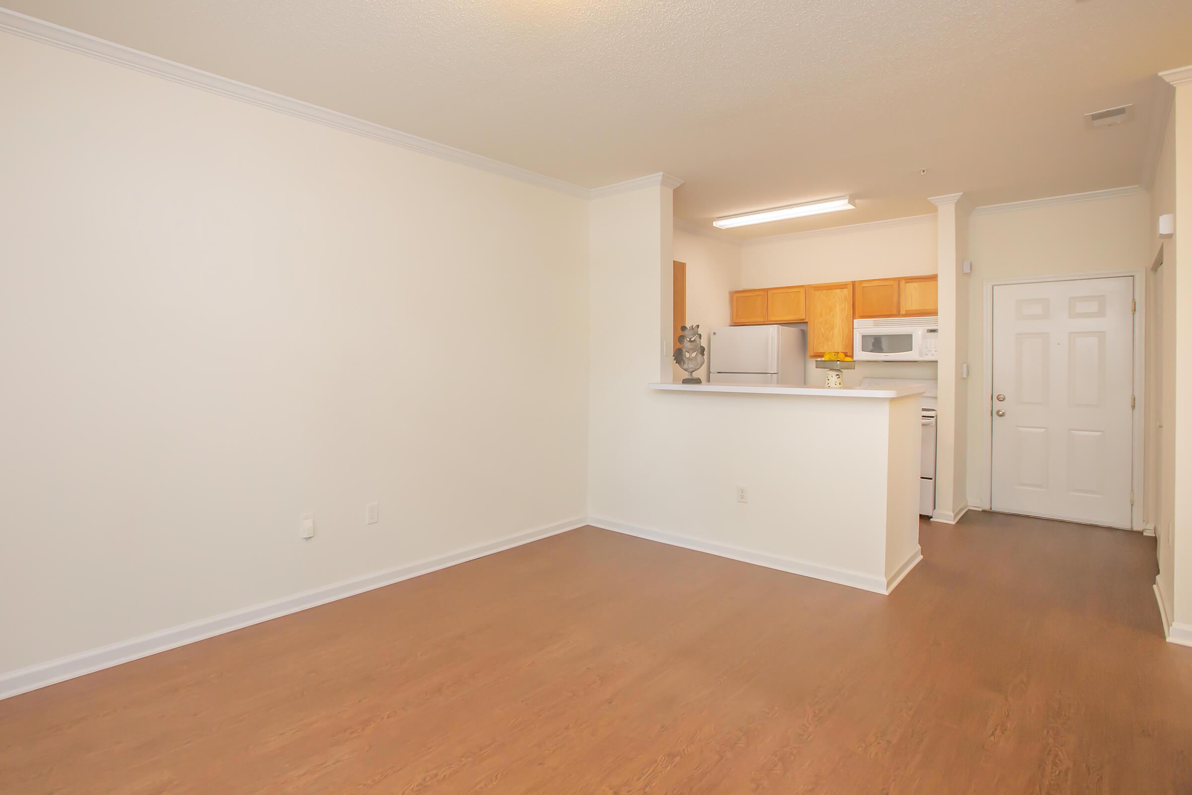 a room with a wood floor