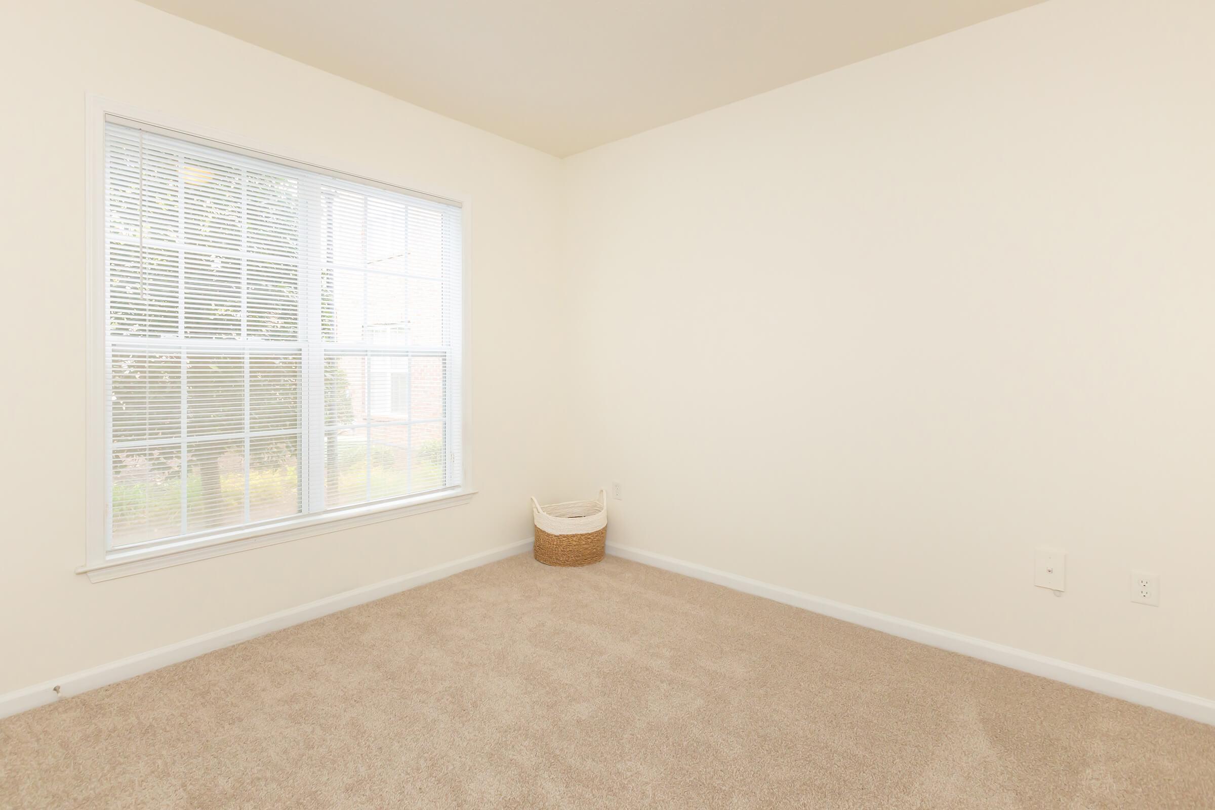 a room with a large window