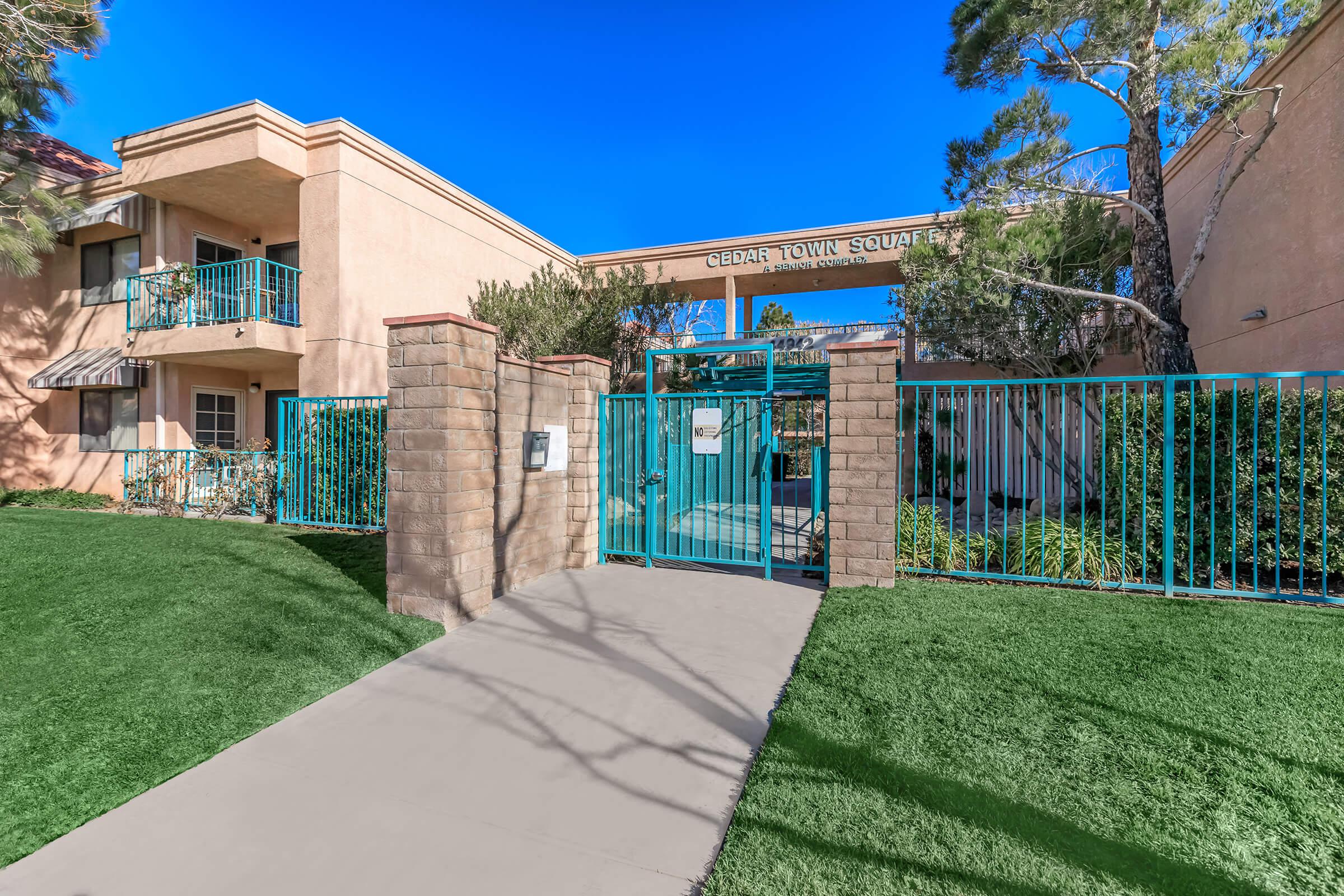 Cedar Town Square gated entrance