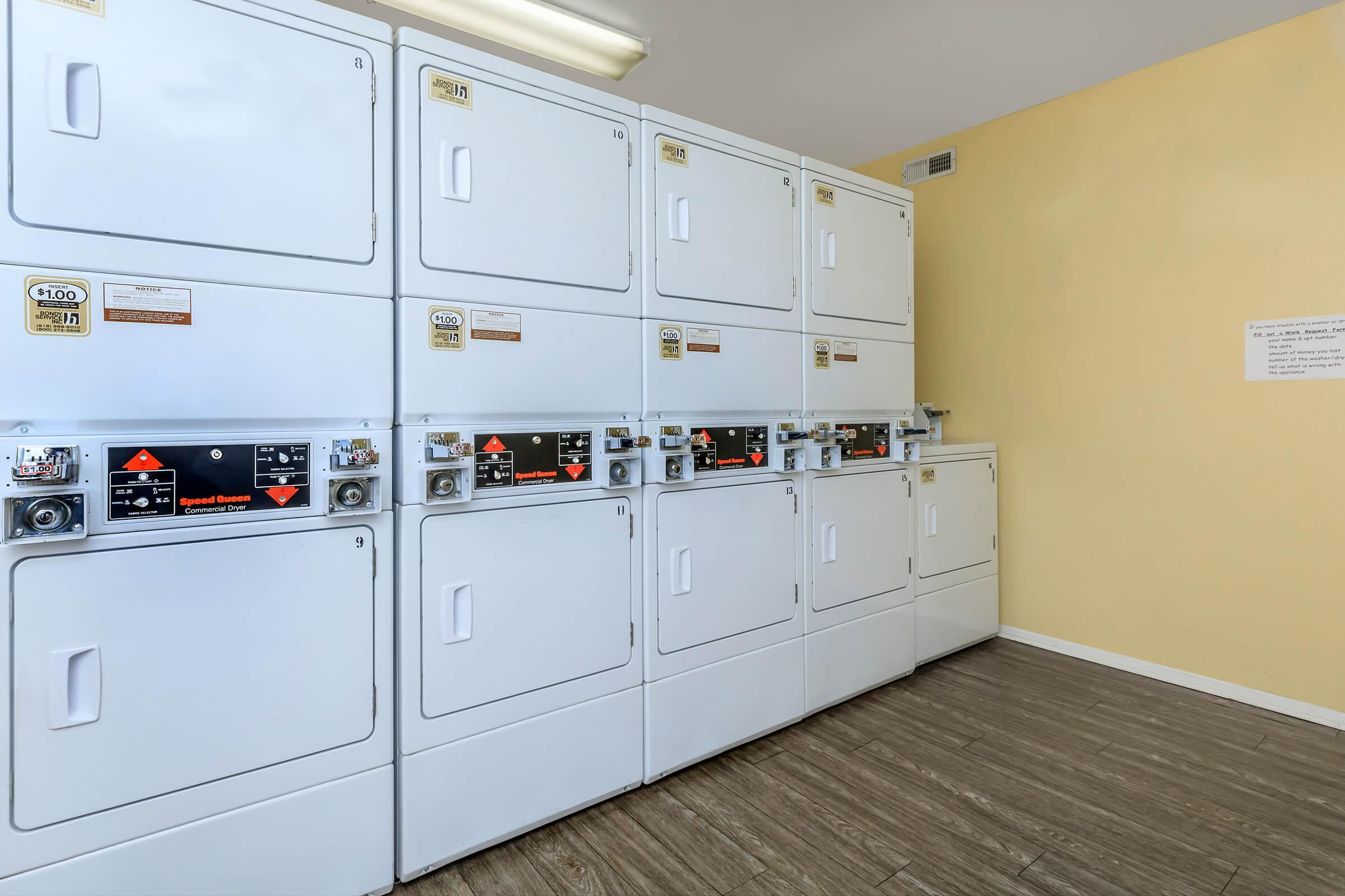 Washers and Dryers in the community laundry room