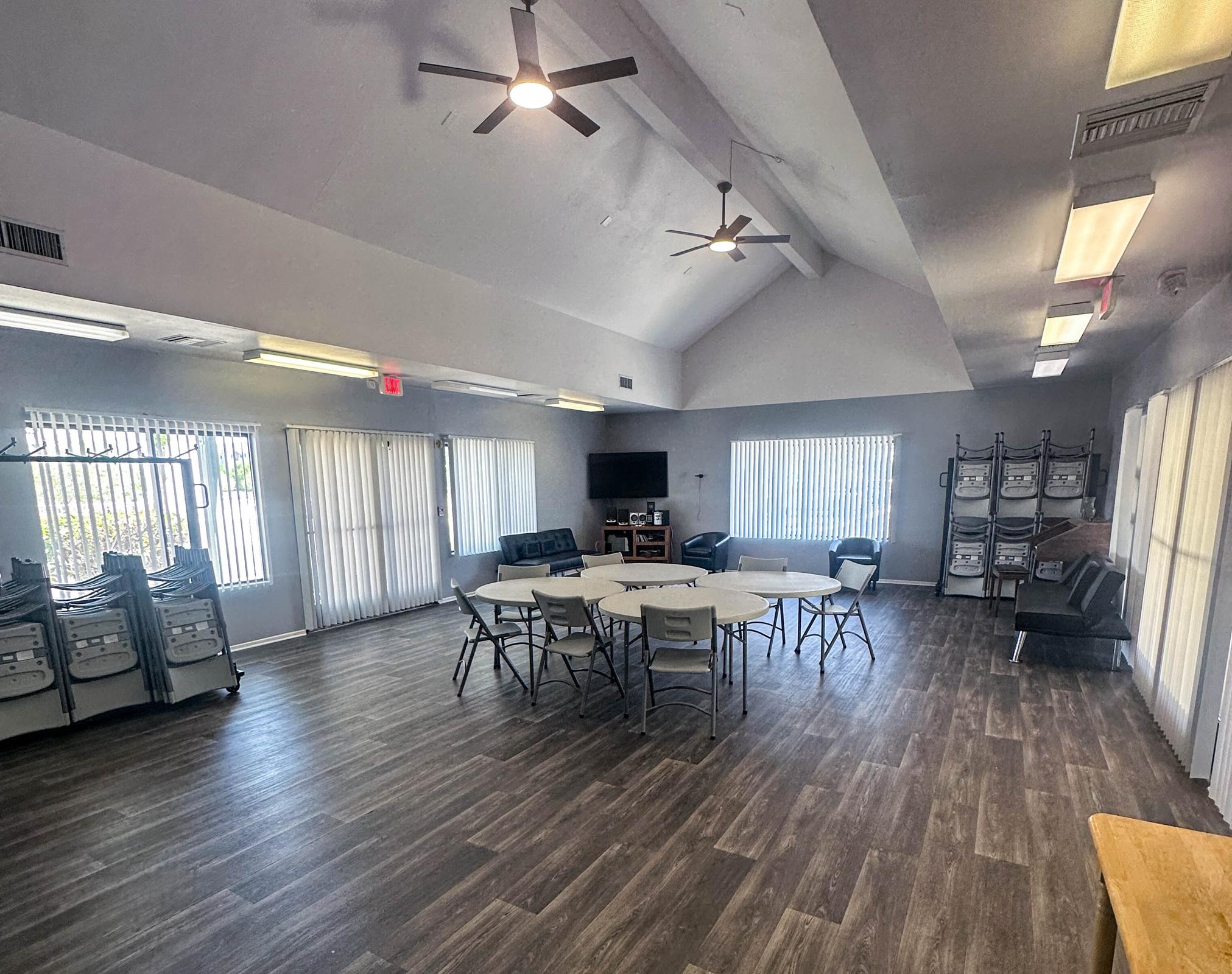 Cedar Town Square common area with ample seating