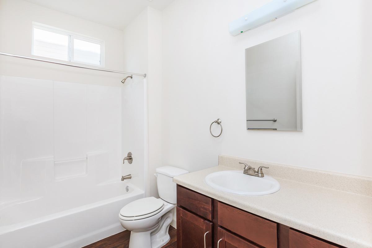 a white sink sitting under a mirror