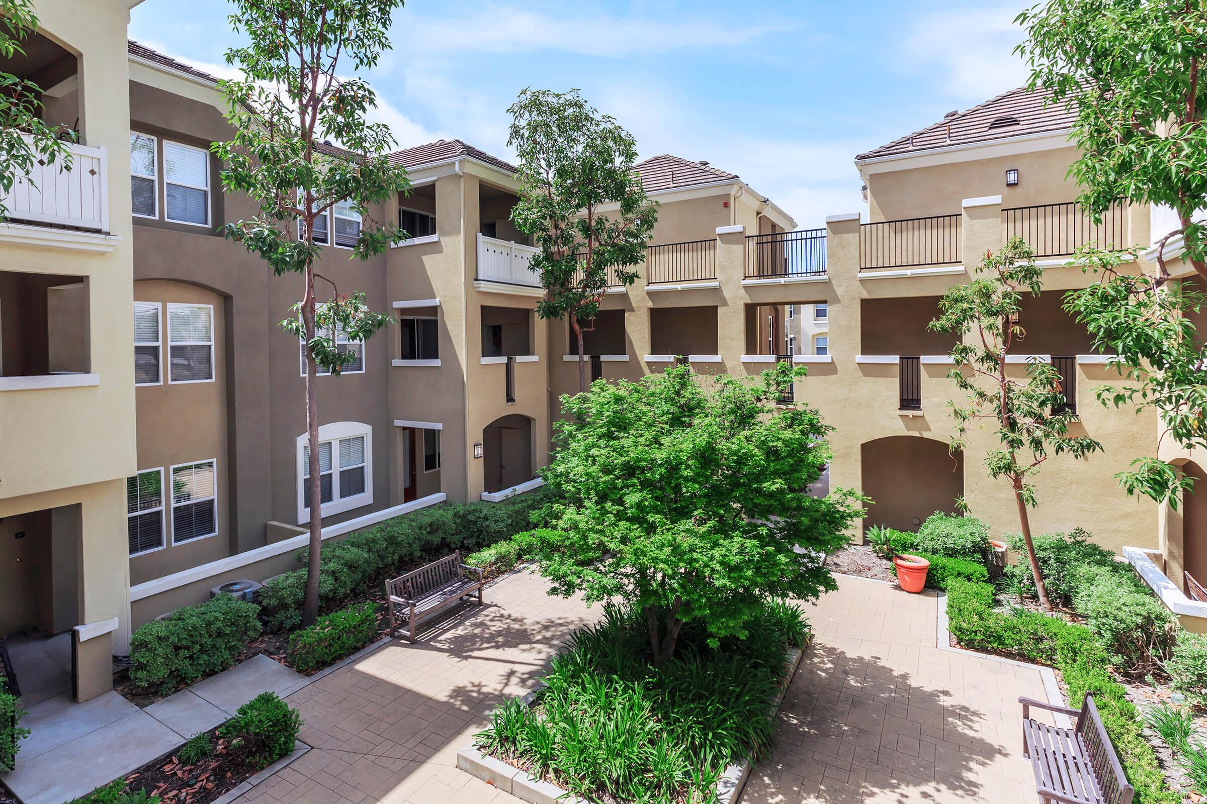 This is the patio at Laurel Terrace Apartment Homes