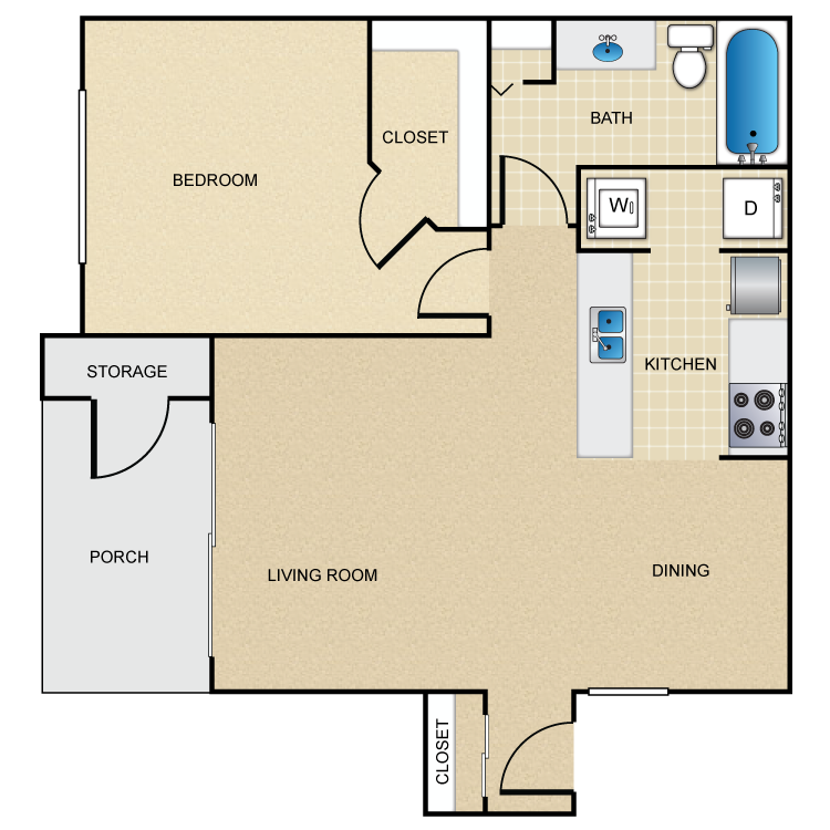 Floor plan image of 1