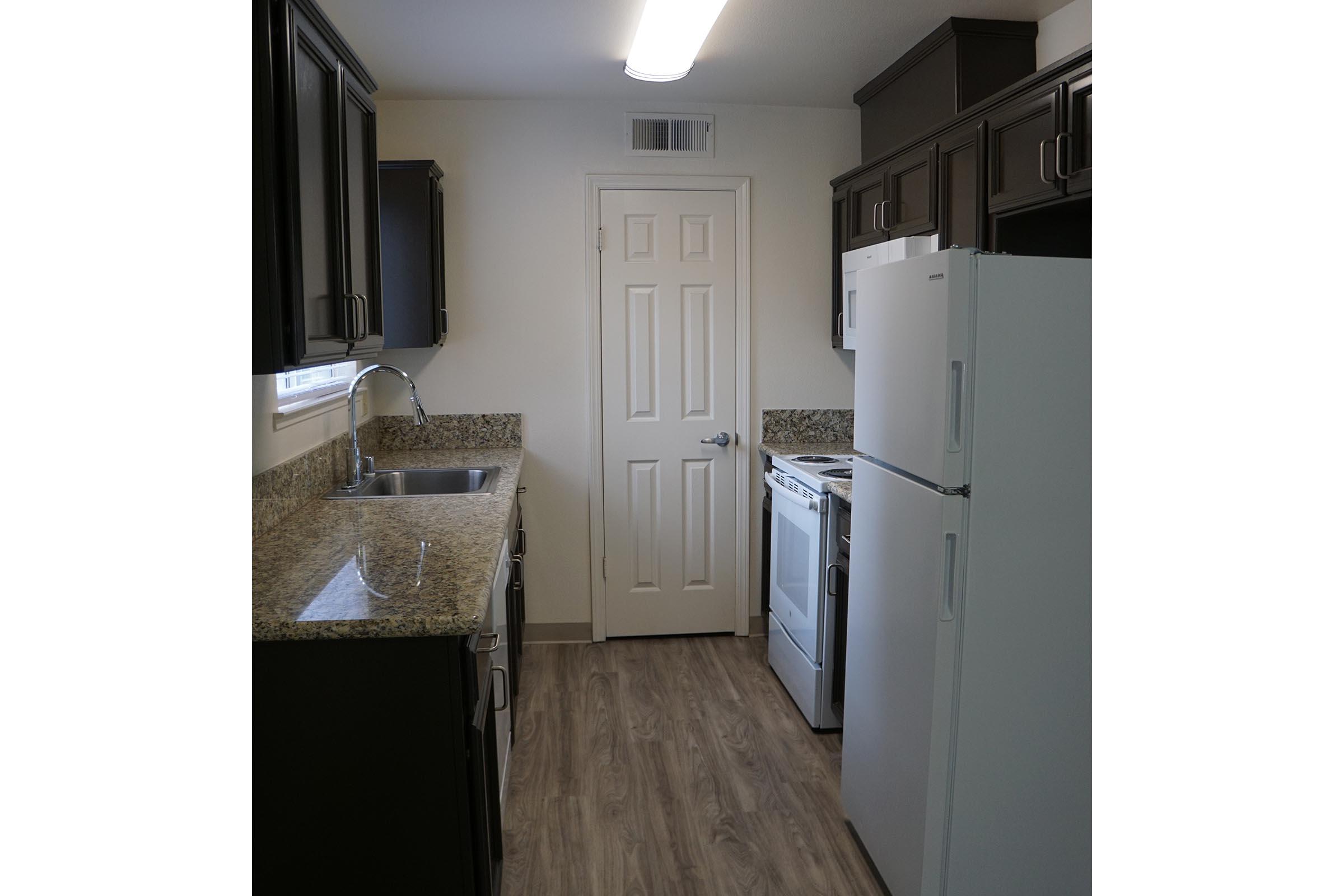 a refrigerator in a room